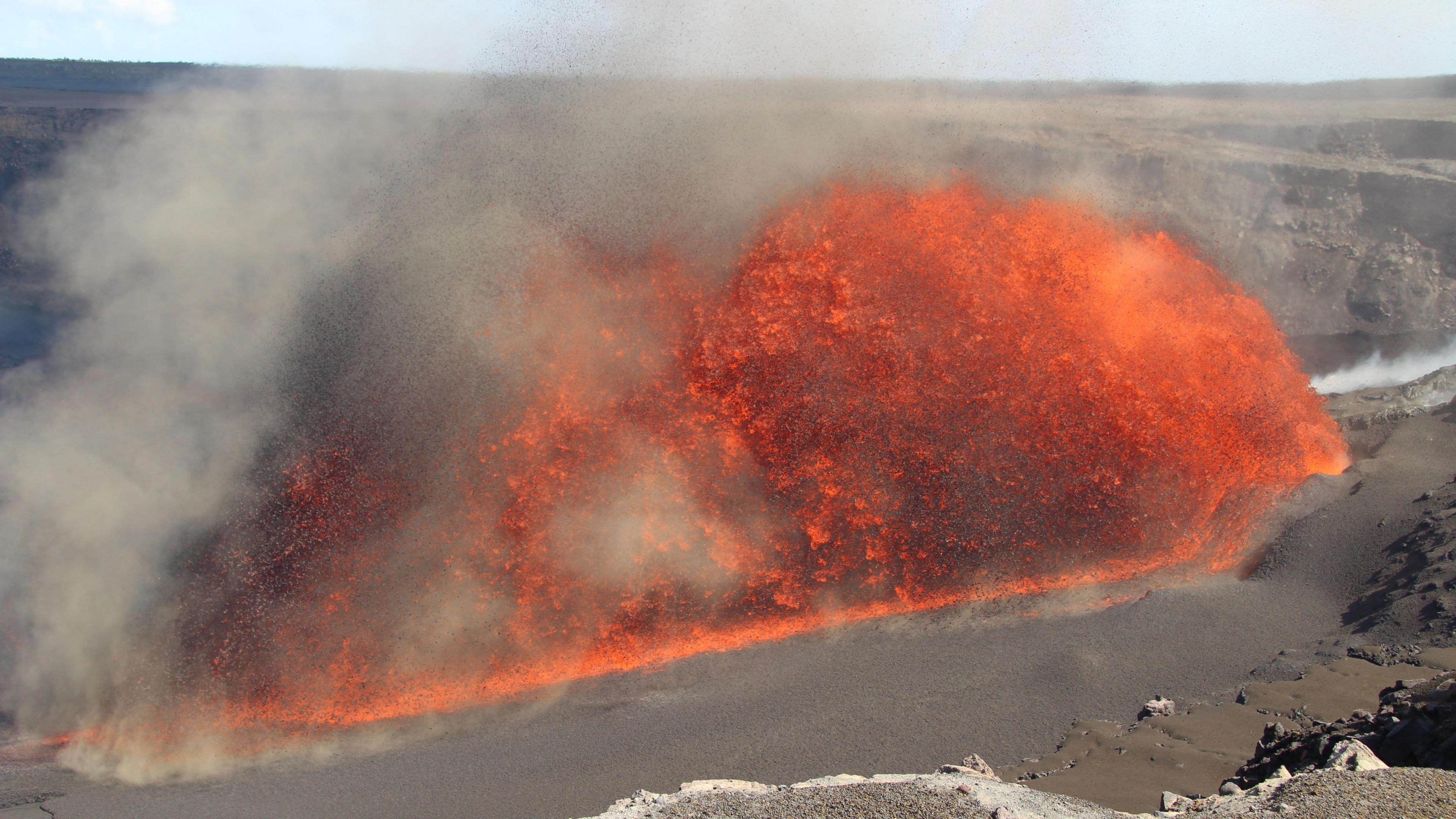 Mount Kilauea erupting.