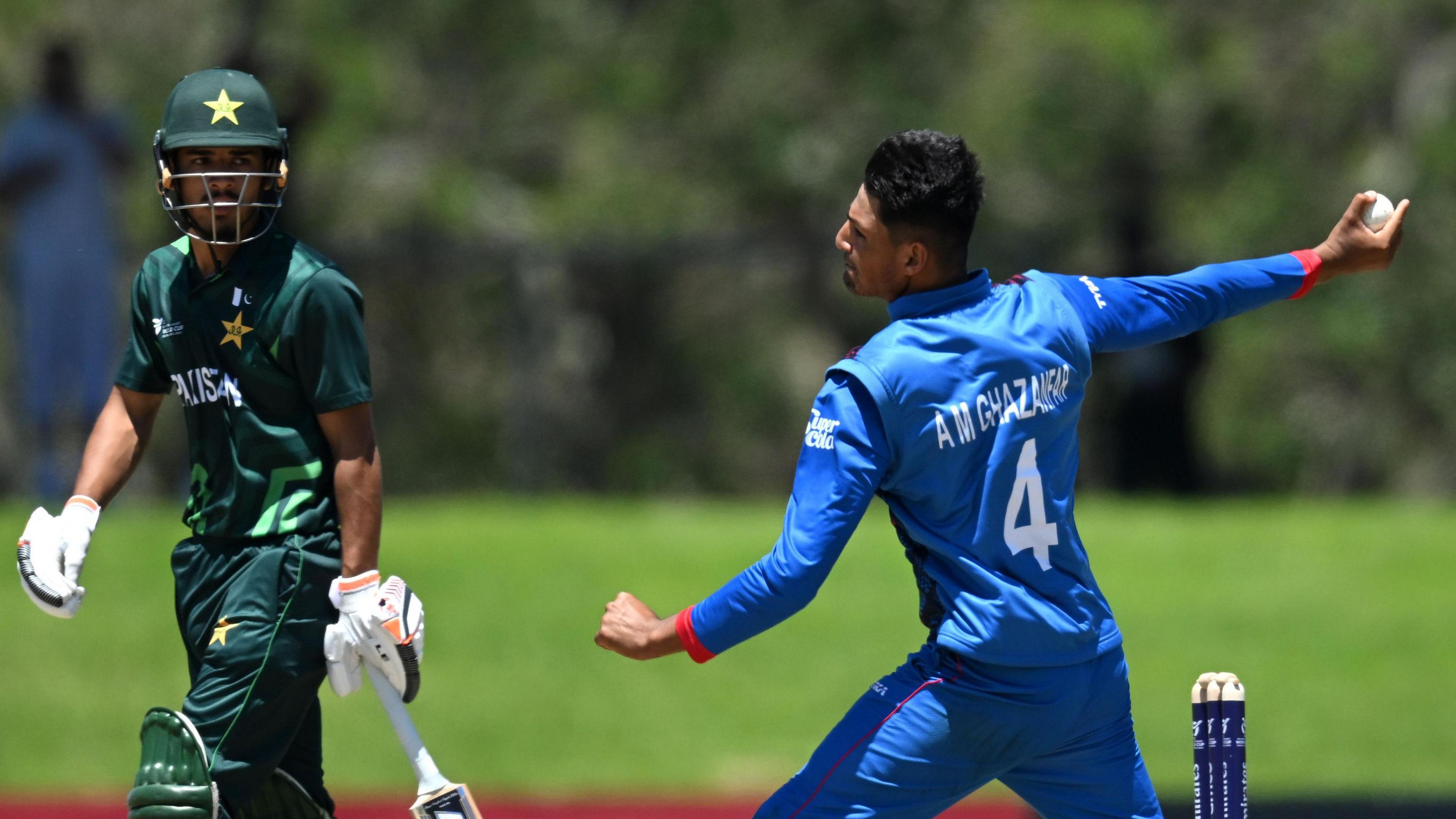 Allah Mohammad Ghazanfar in action for Afghanistan 