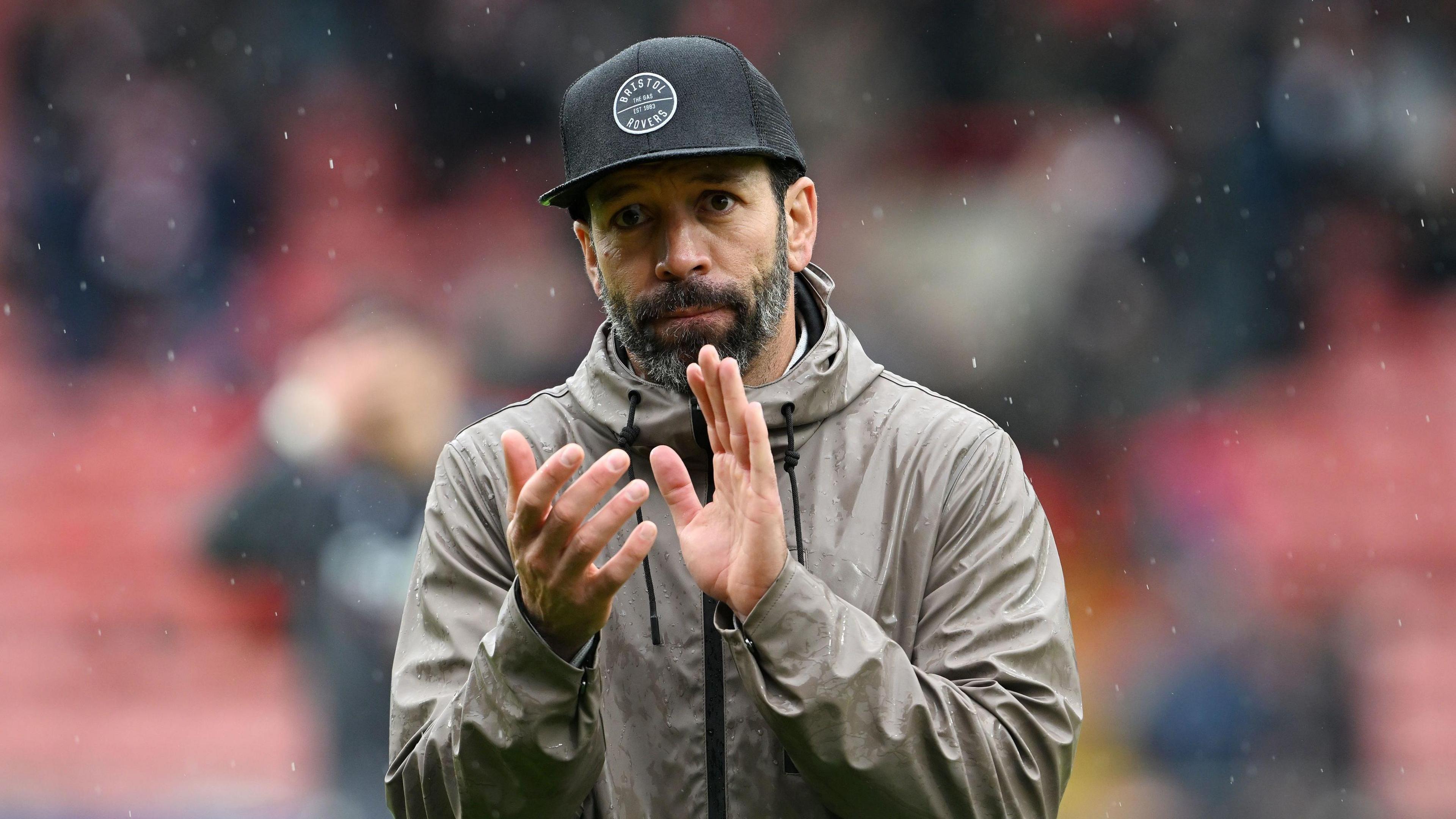 Inigo Calderon claps Bristol Rovers supporters