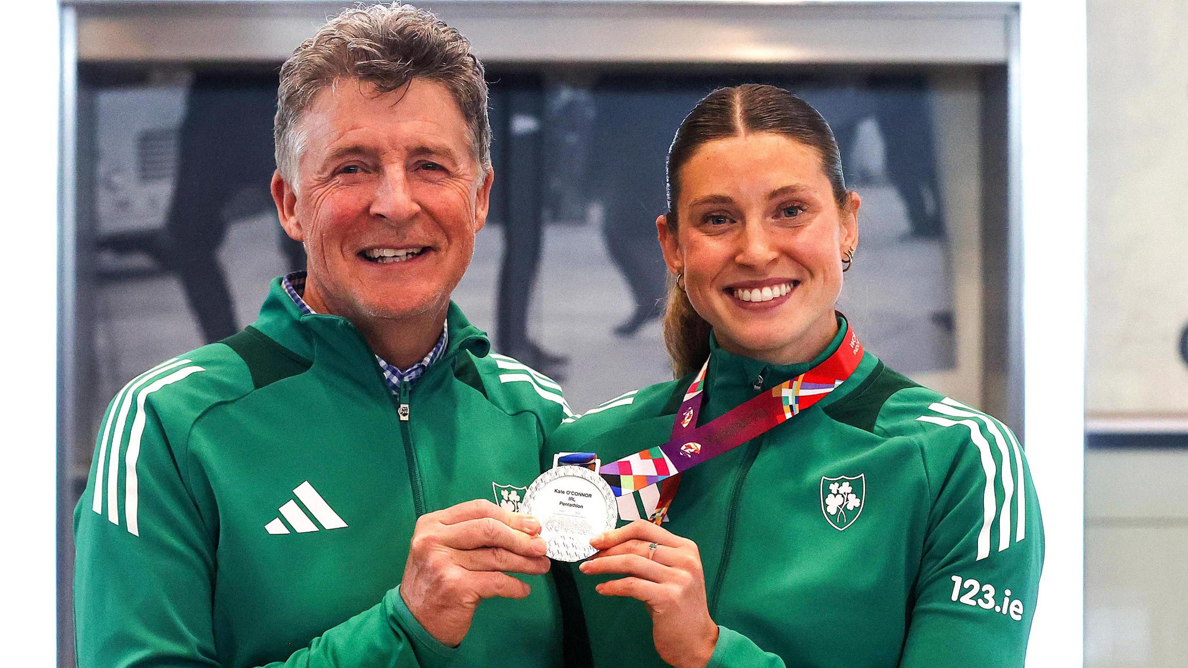 Kate O’Connor with her father and coach, Michael O’Connor
