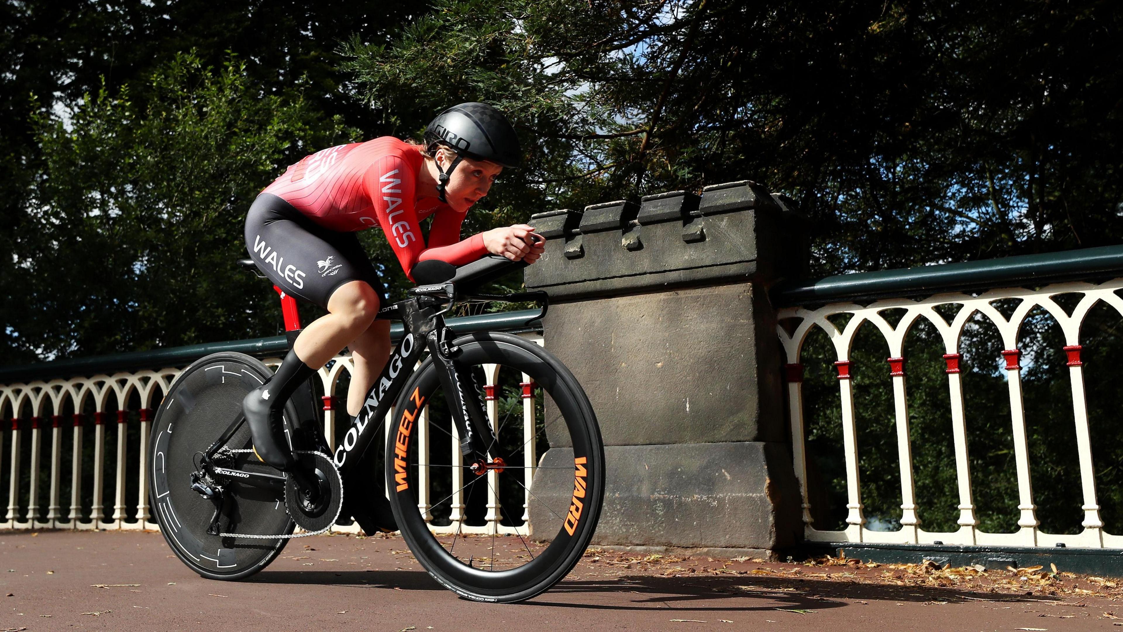 Anna Morris in Wales colours