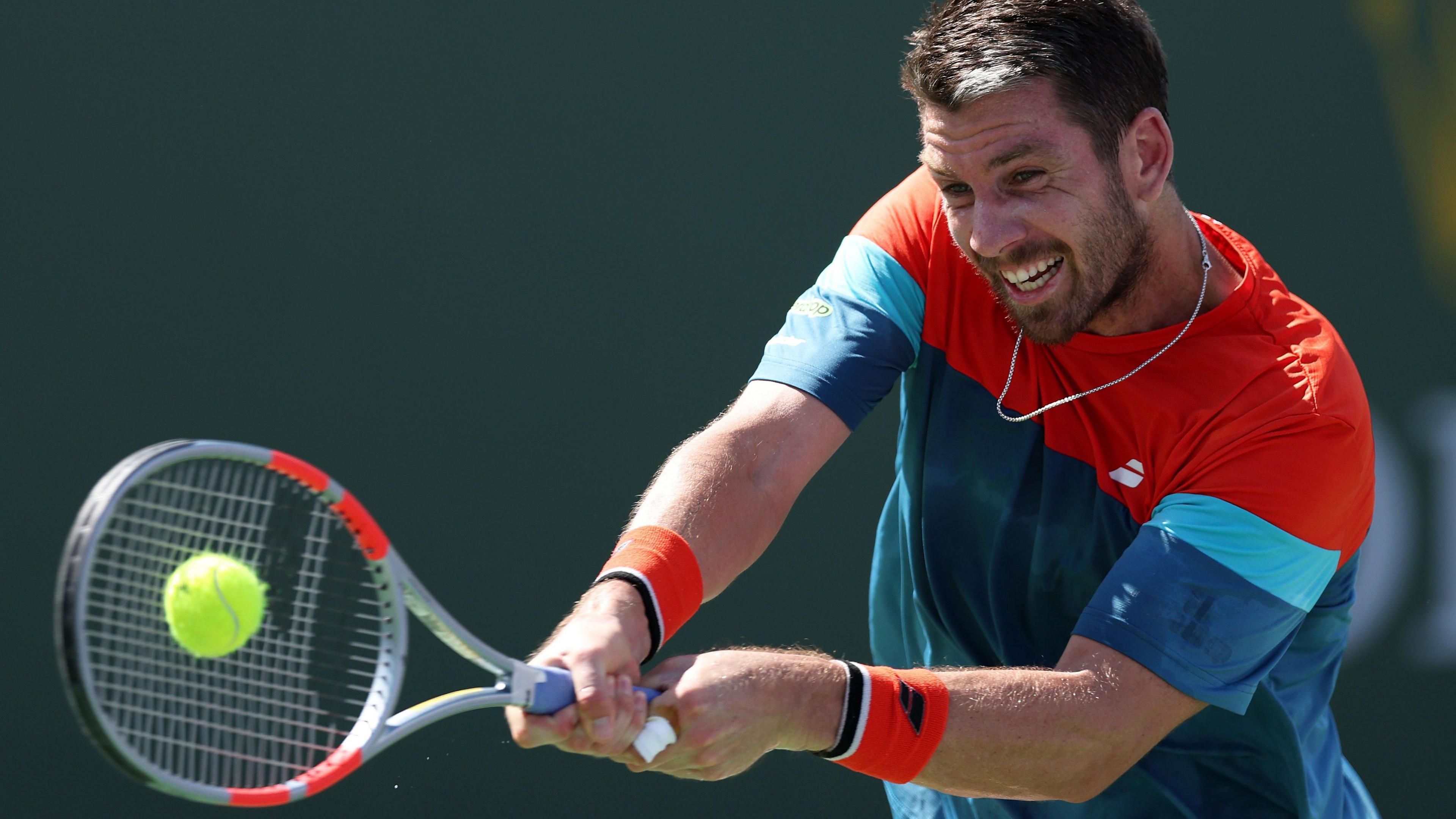 Cameron Norrie in action at Indian Wells