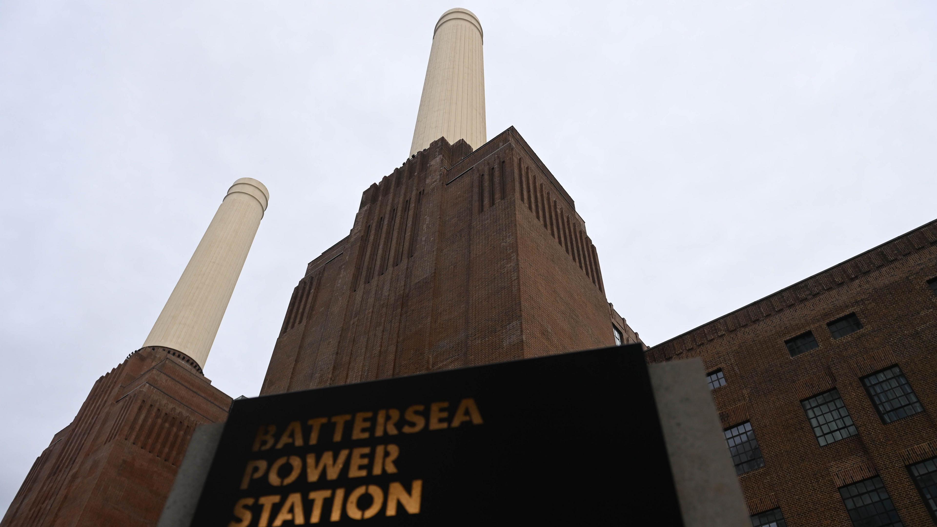 A view of the iconic chimneys of Battersea Power Station as it was officially opened as a new destination including shops, bars and restaurants in October 2022. 