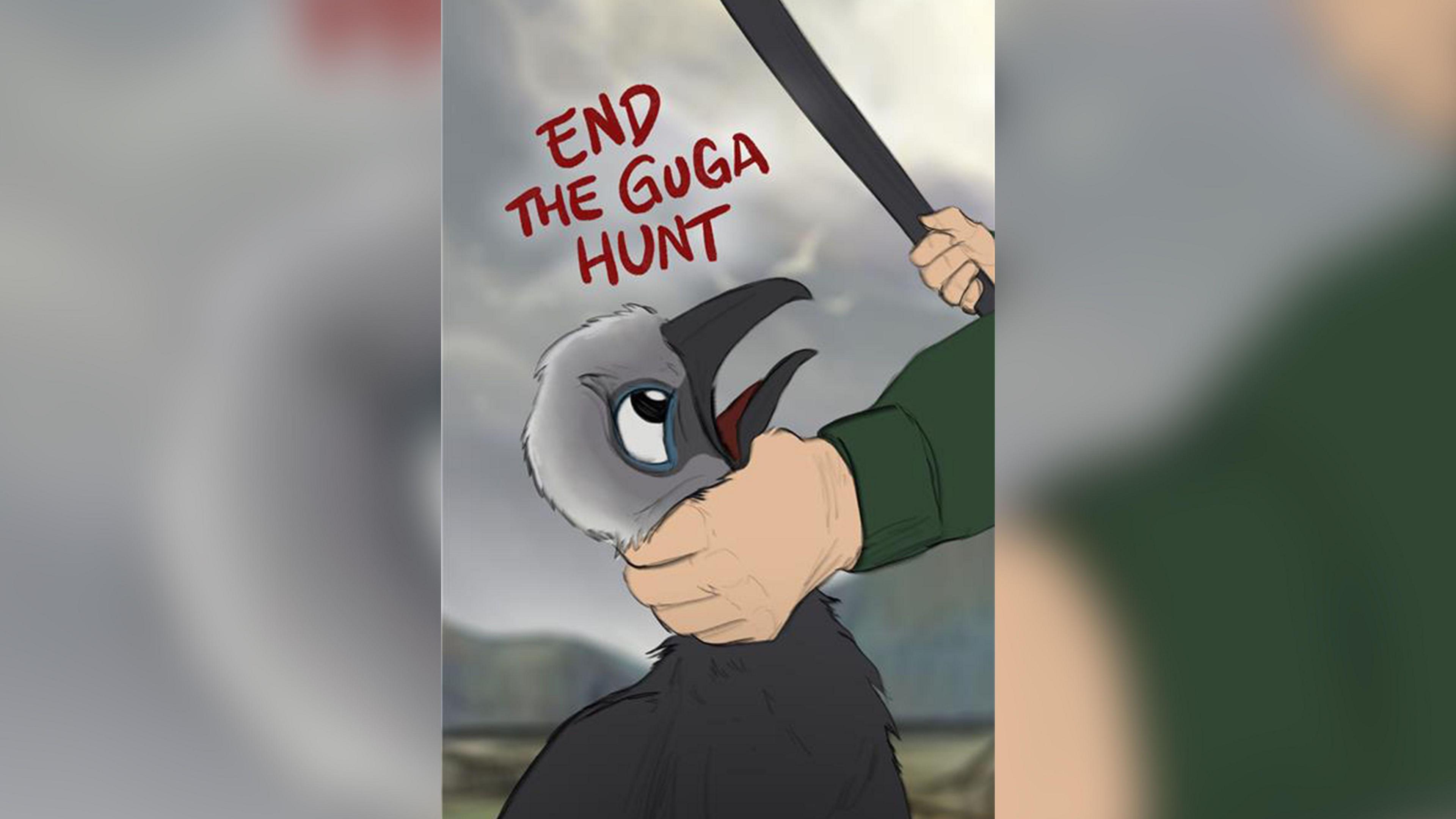 Dealbh cartùn às an fhilm is neachd gus guga a bhualadh le maide