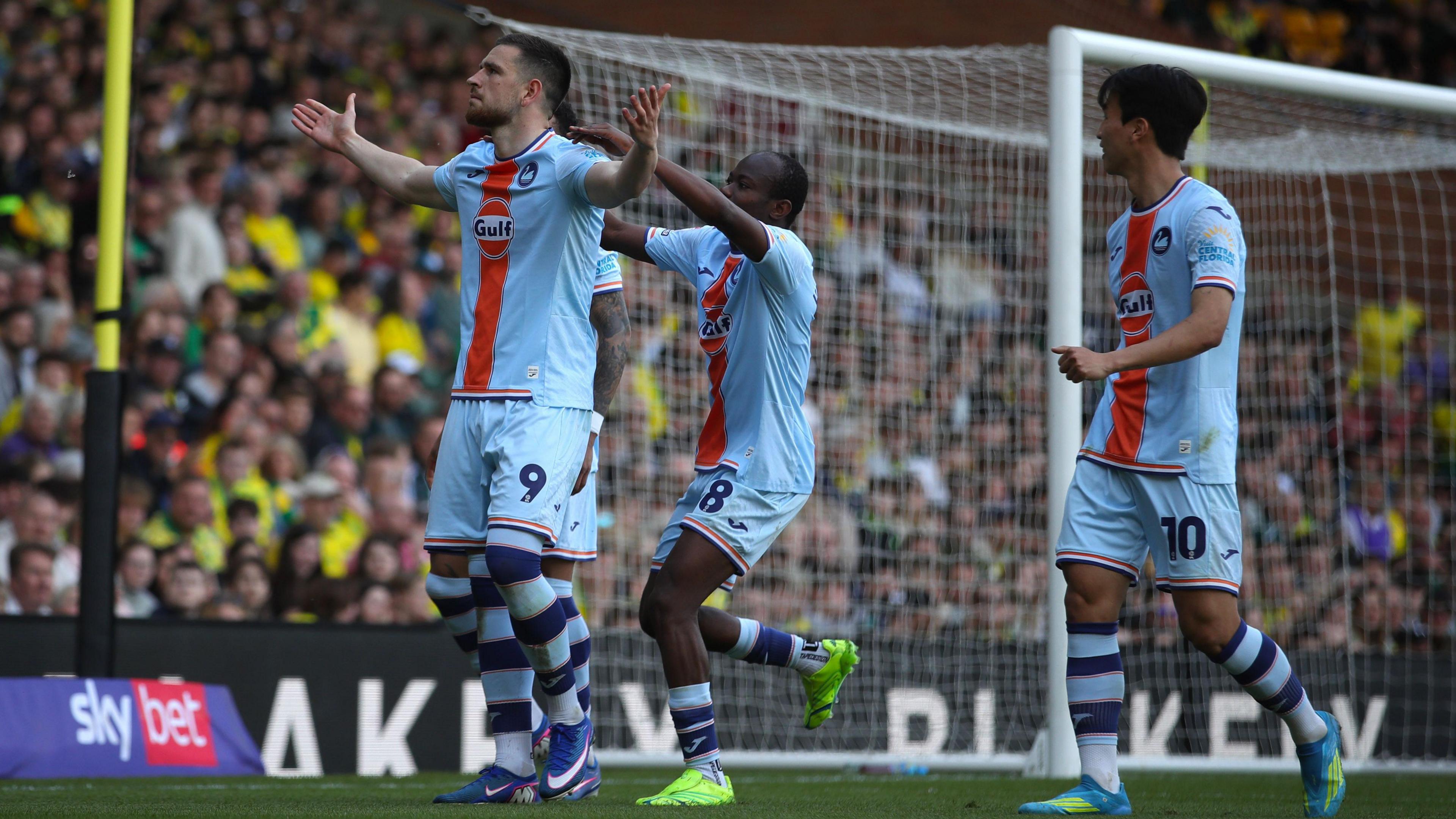 Zan Vipotnik celebrates at Norwich 