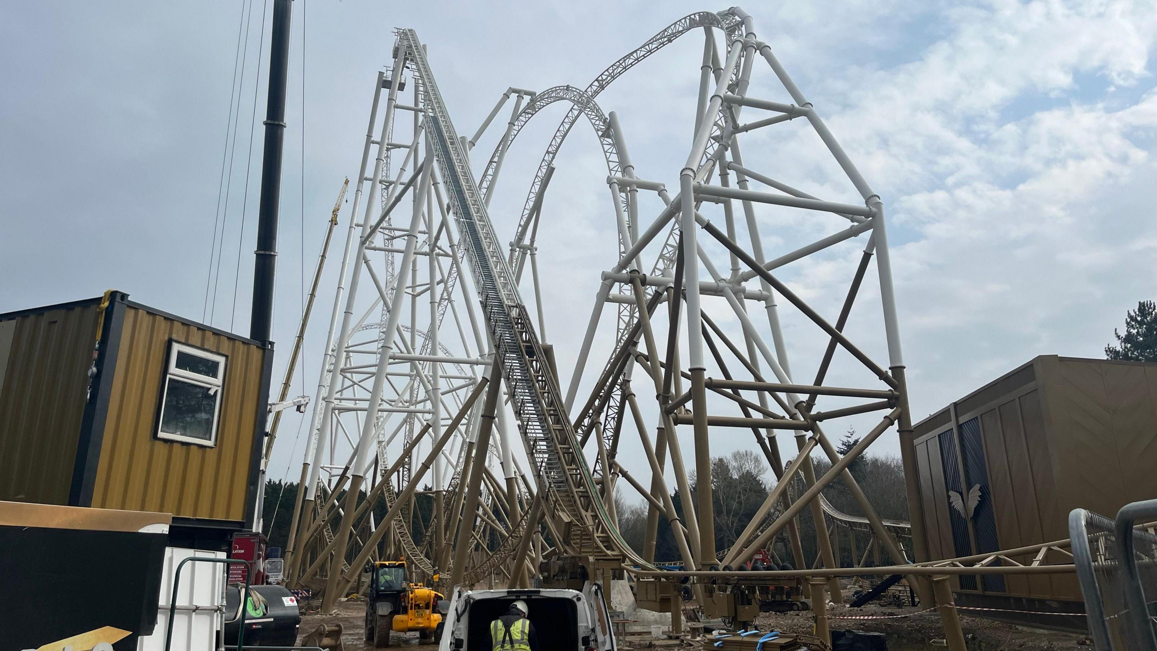 The Hyperia rollercoaster at Thorpe Park in Chertsey, Surrey