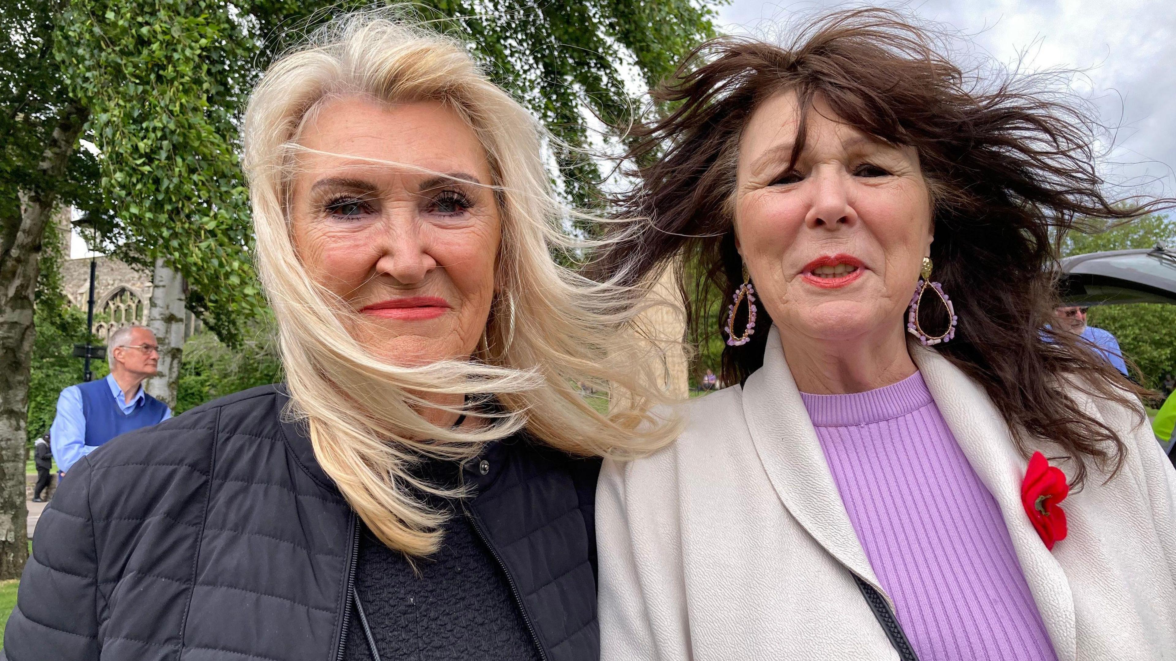 Ann (left) and Rita Wheeler in Castle Park in Bristol