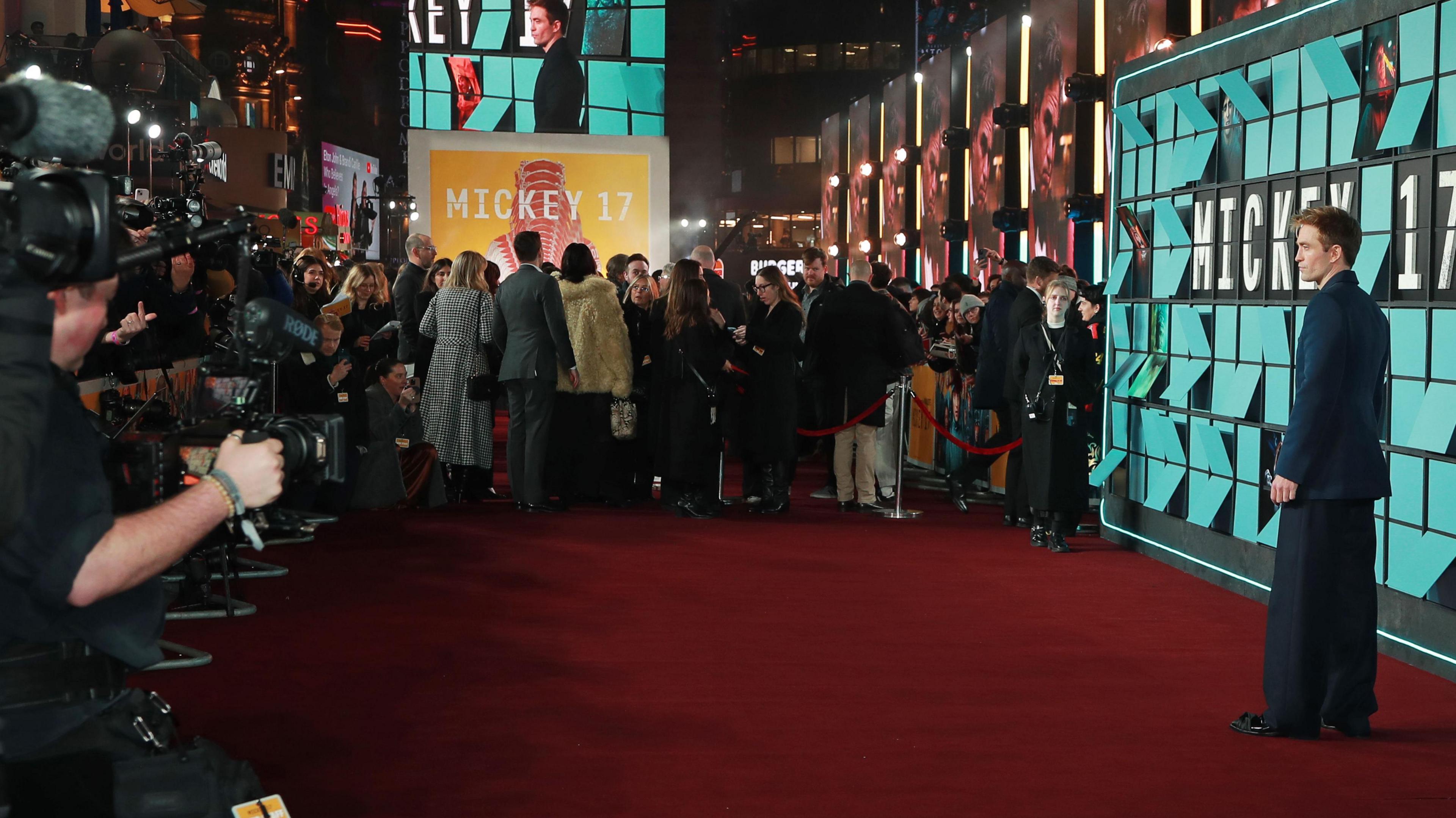 Robert Pattinson attends the World Premiere of "Mickey 17" at Cineworld Leicester Square on February 13, 2025 in London, England
