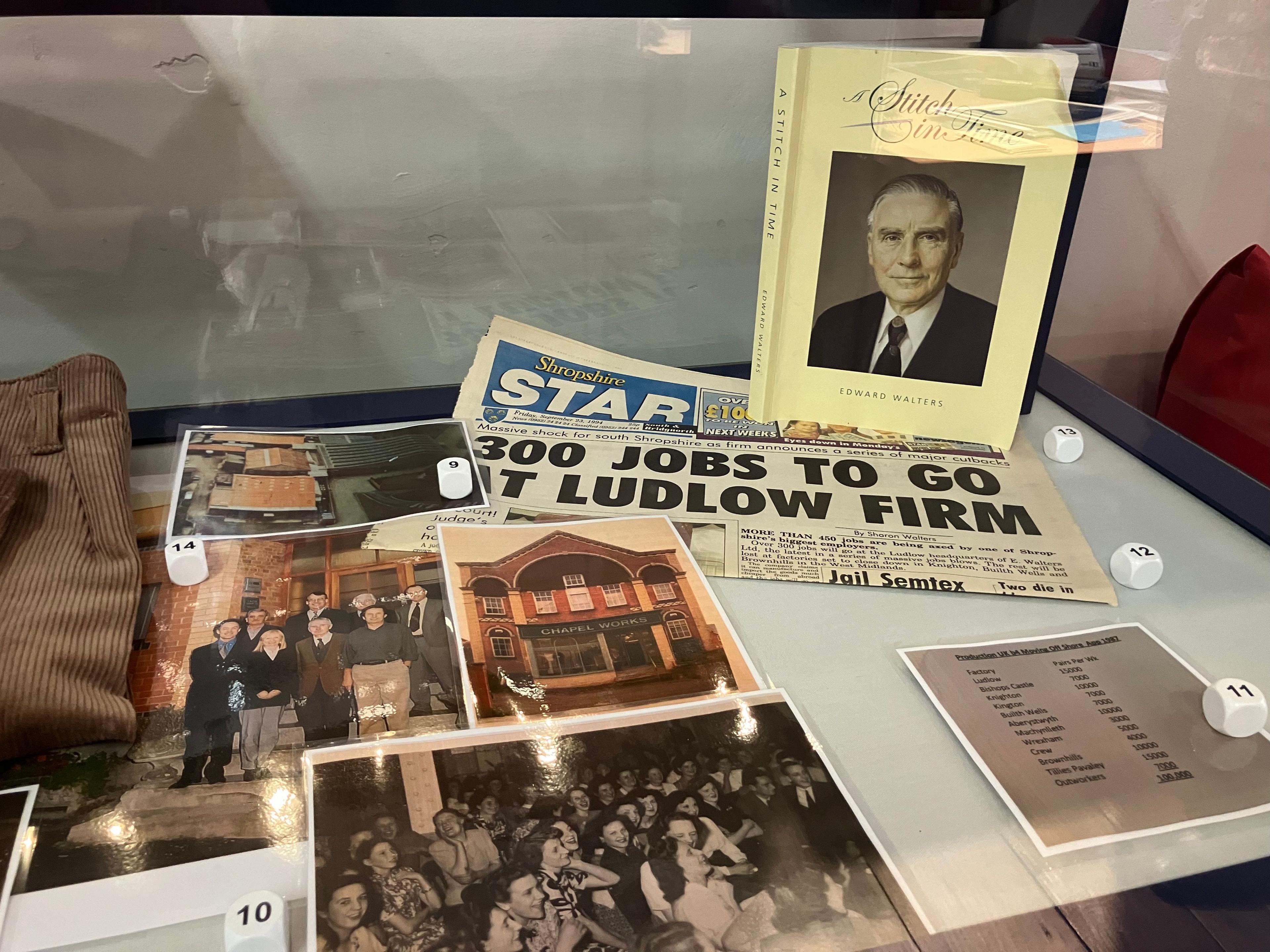 Display at the Ludlow Museum exhibition