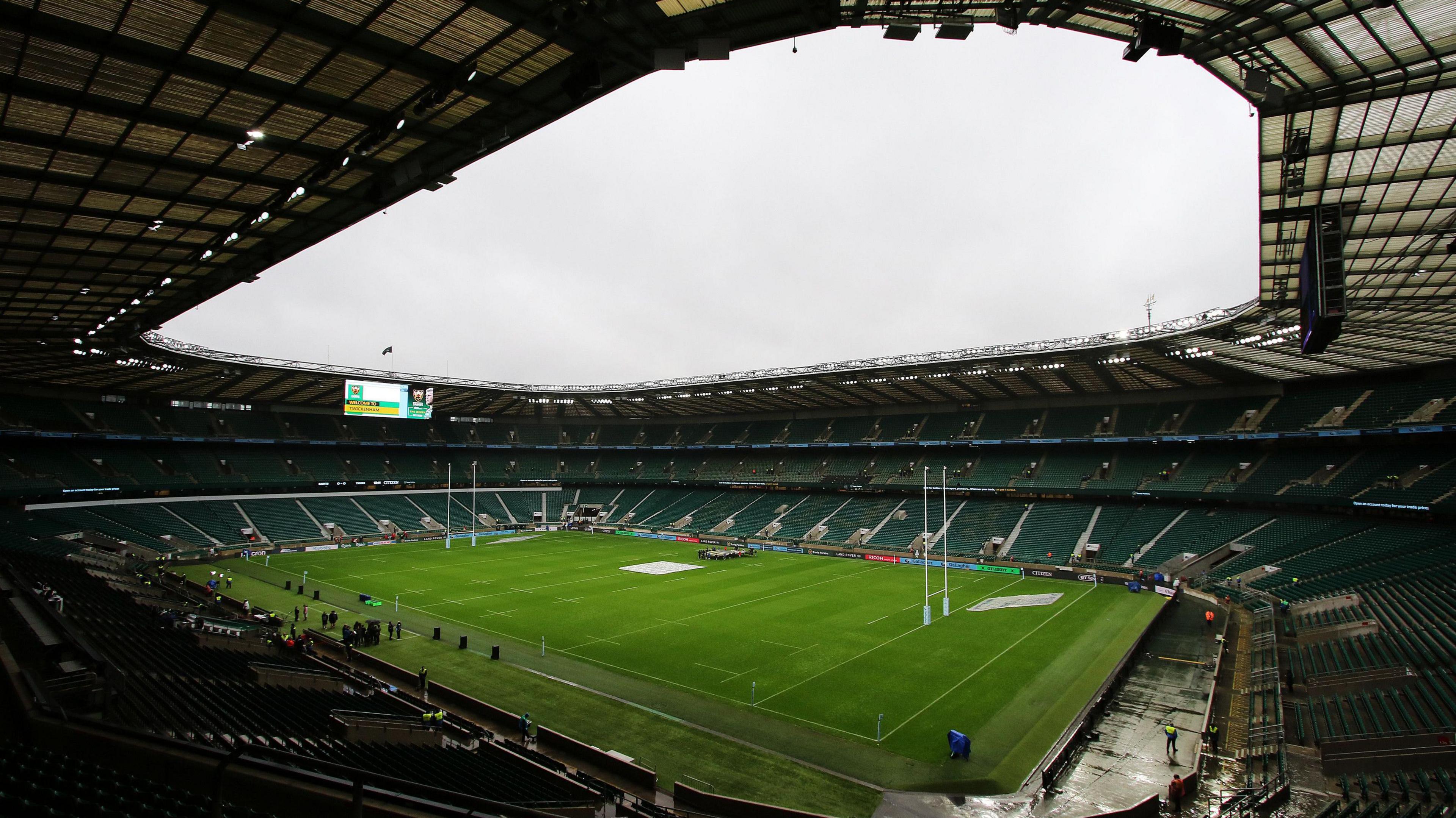 A view inside the stadium from the stands