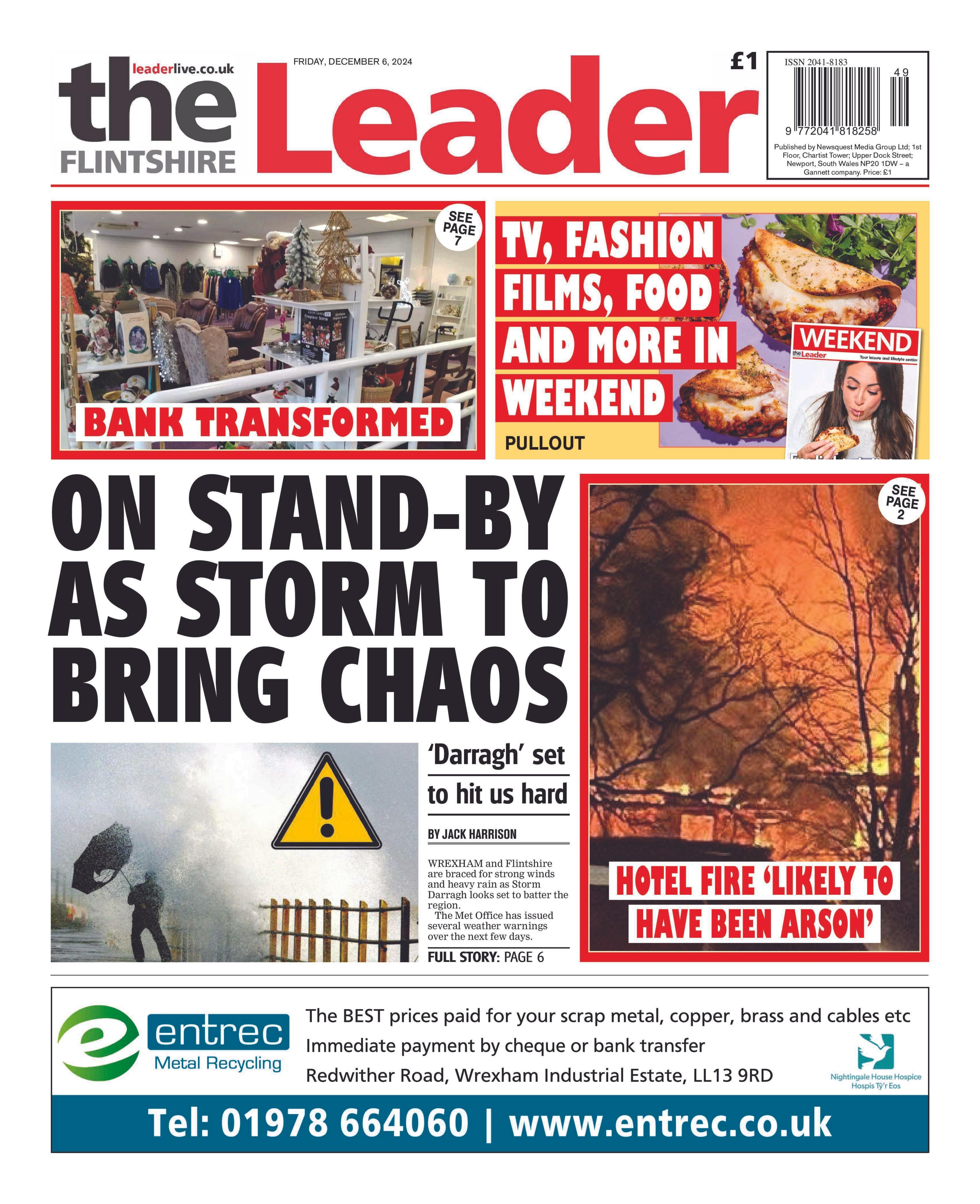 Front page of The Flintshire Leader