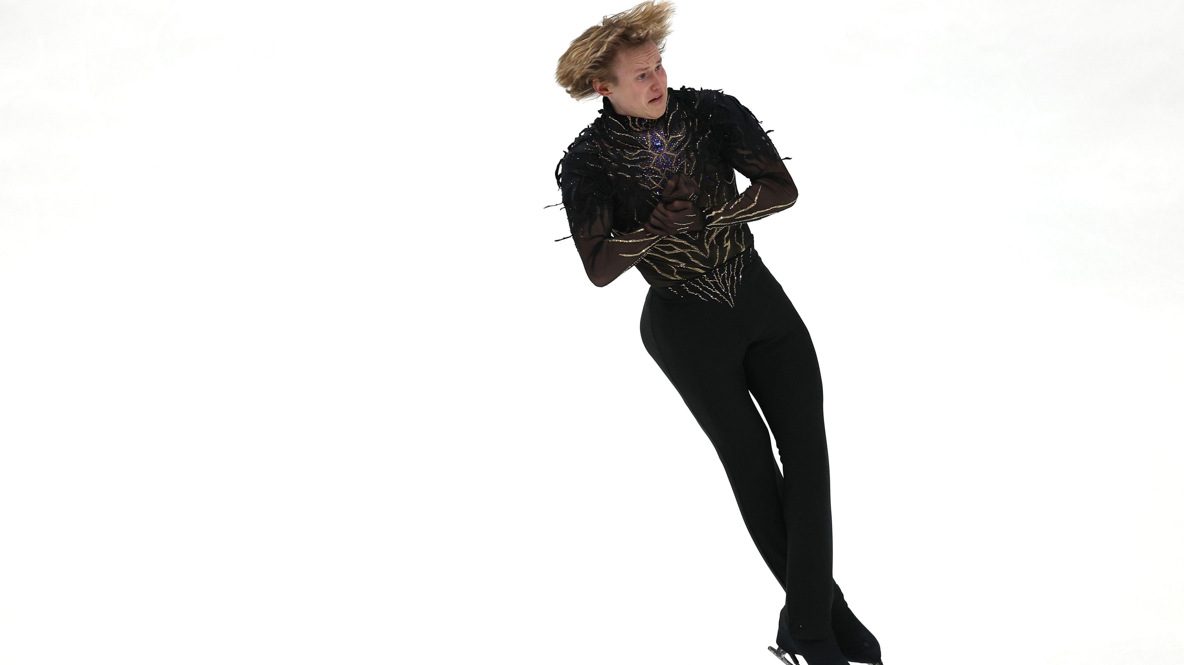 Ilia Malinin competes in the Championship Men Free Skating during the 2026 United States Figure Skating Championships at Enterprise Center 