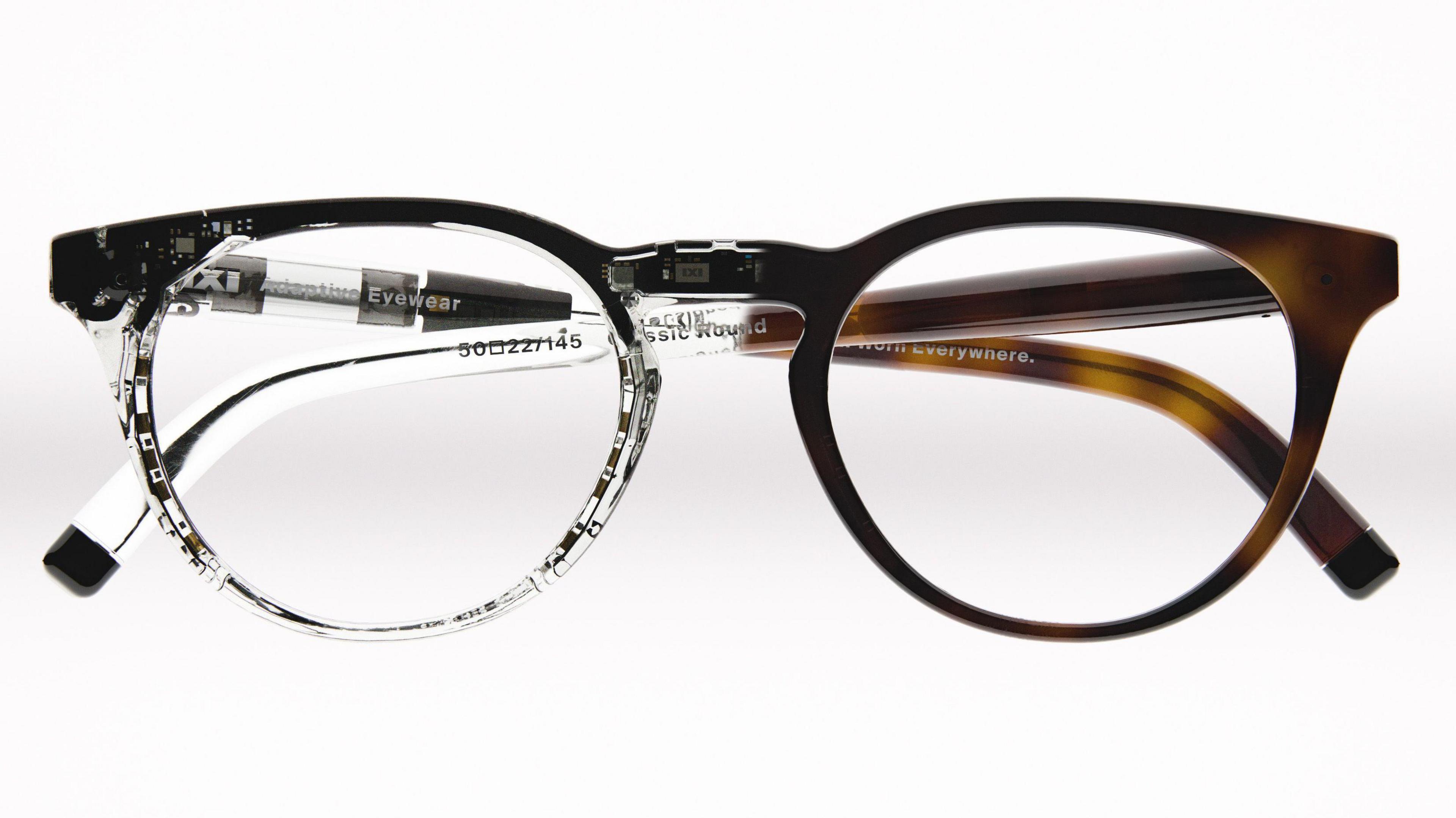 A pair of IXI glases. On one side you can see through to the electronics