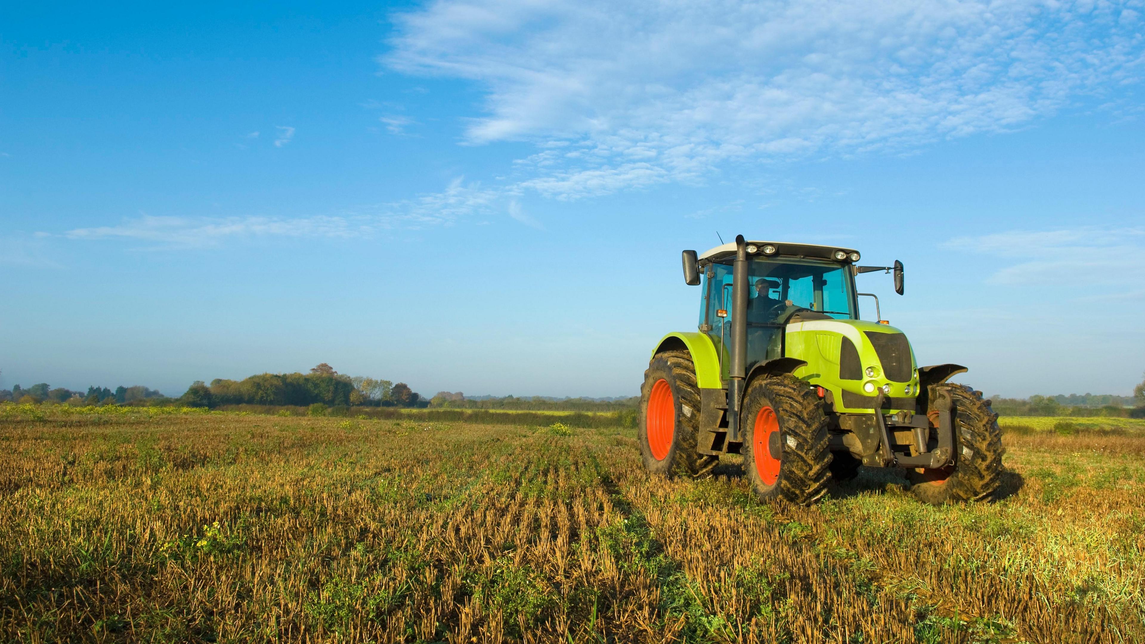 Tractor on a farm