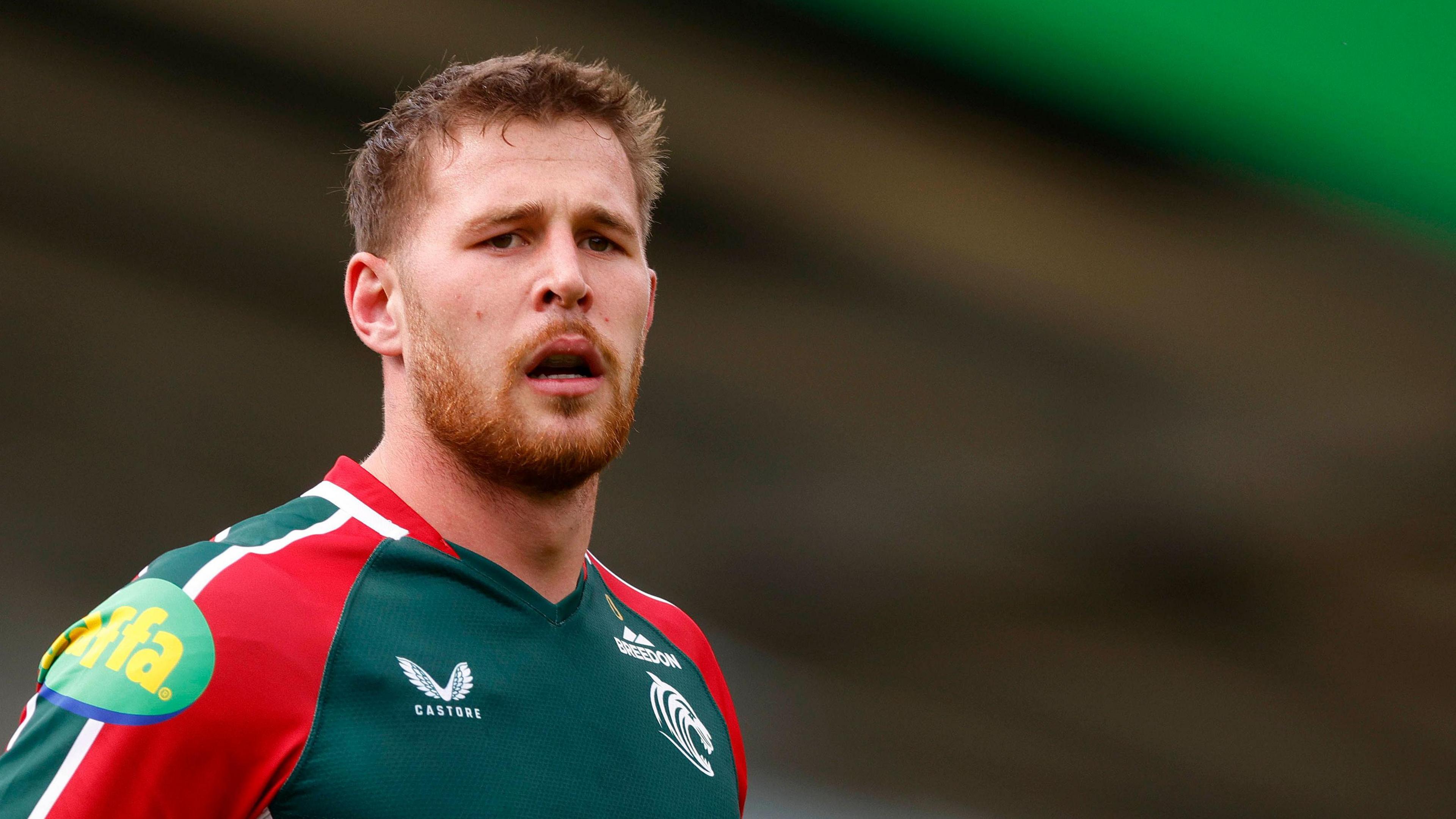 Freddie Steward in action for Leicester Tigers