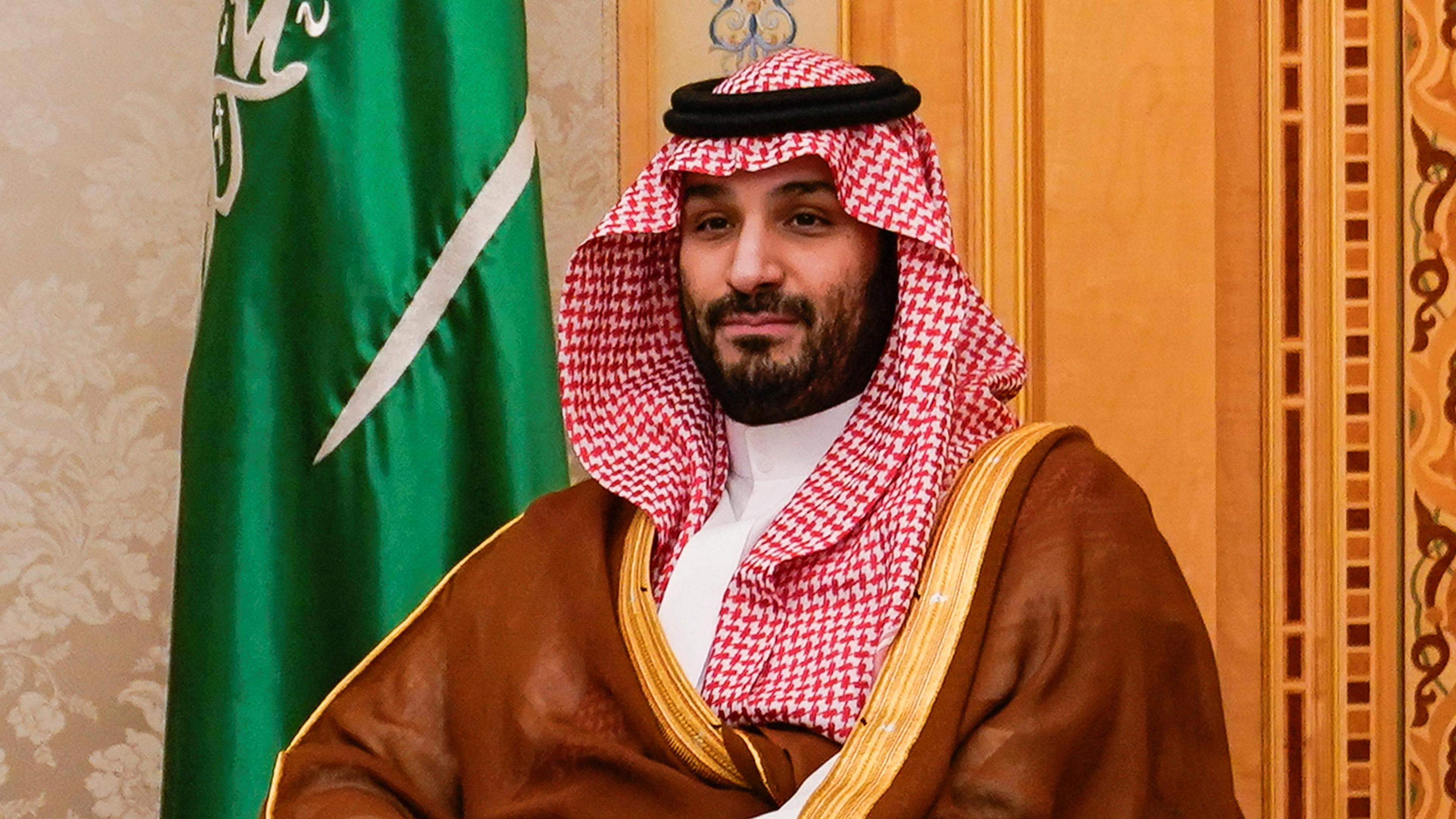 Saudi Crown Prince Mohammed bin Salman looks on as he meets U.S. Secretary of State Antony Blinken, in Riyadh, Saudi Arabia, October 23, 2024