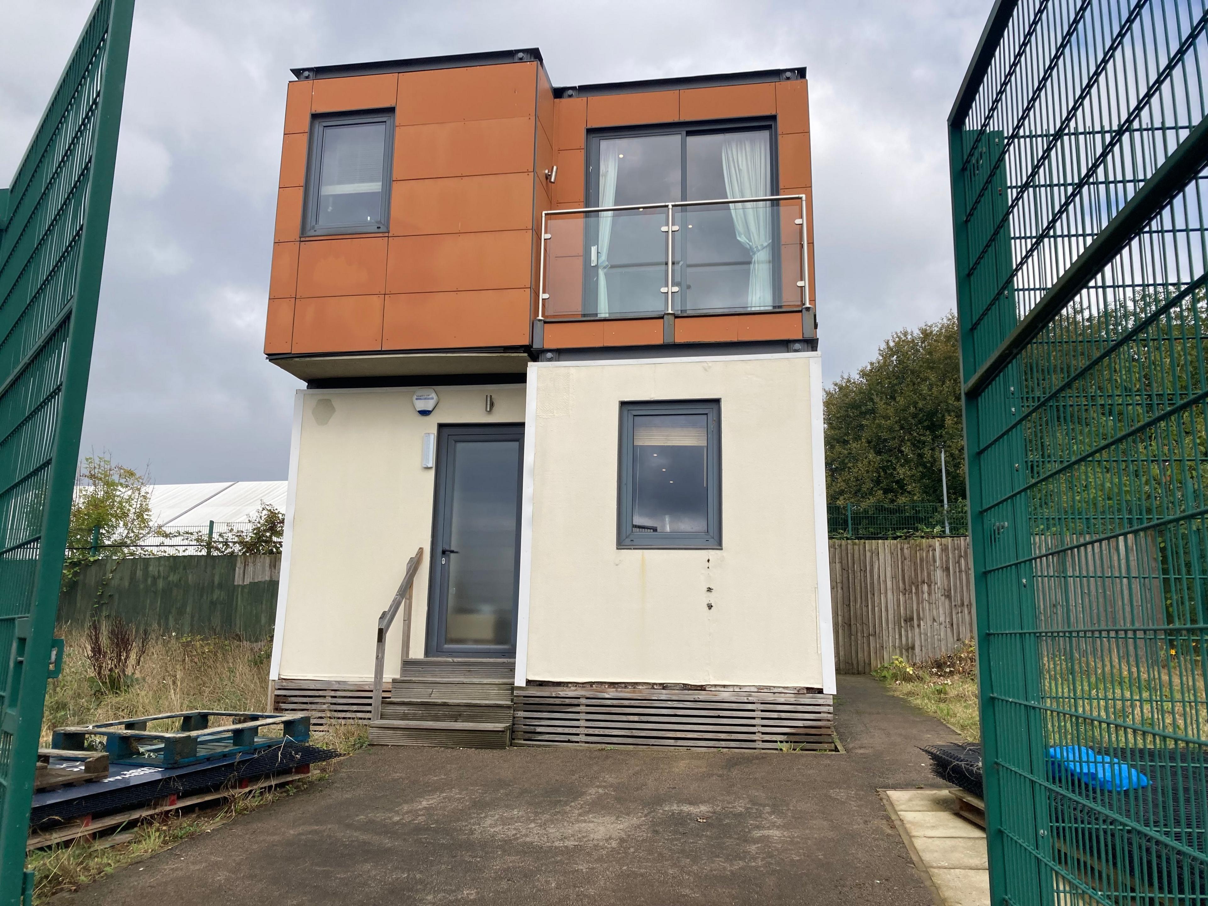 A two-storey house located behind Nottingham College used to simulate a live crime scene.