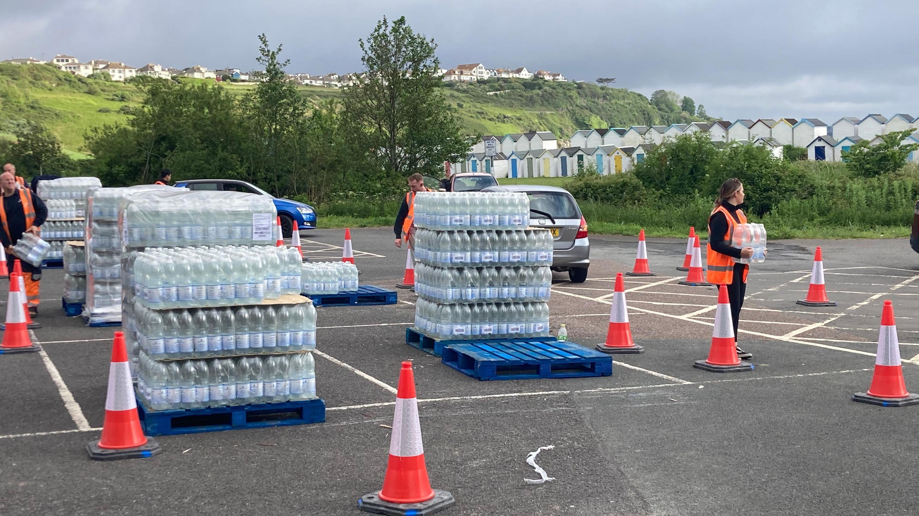 Bottled water station at Broadsands Beach car park