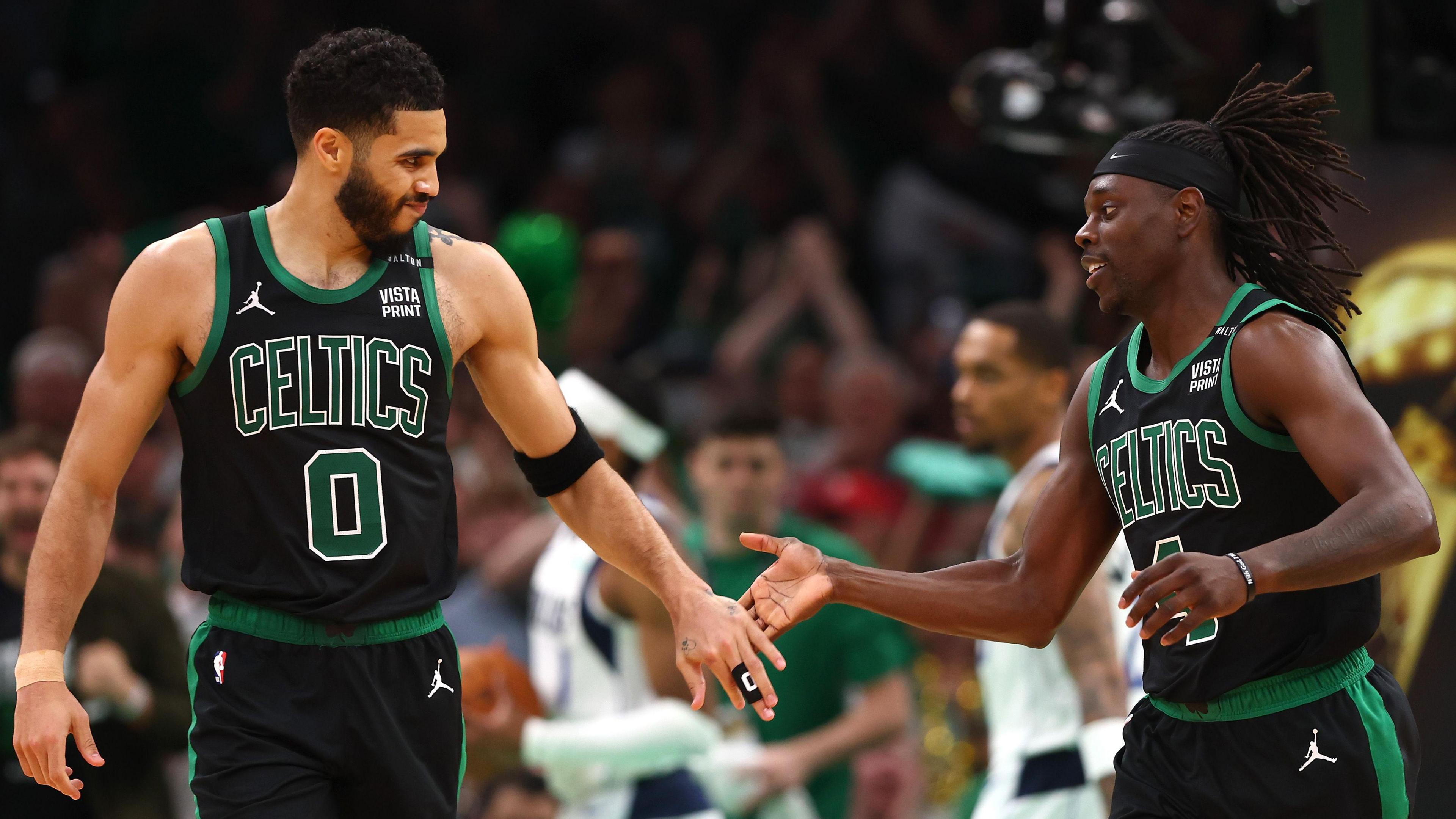 Jayson Tatum and Jrue Holiday