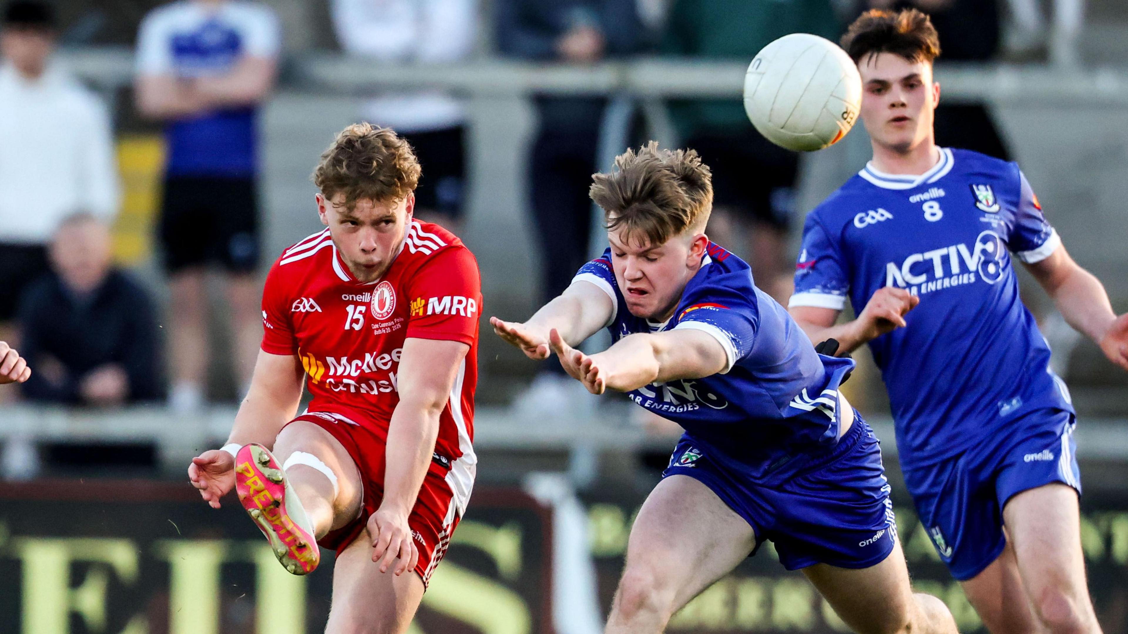 Shea McDermott shoots against Monaghan