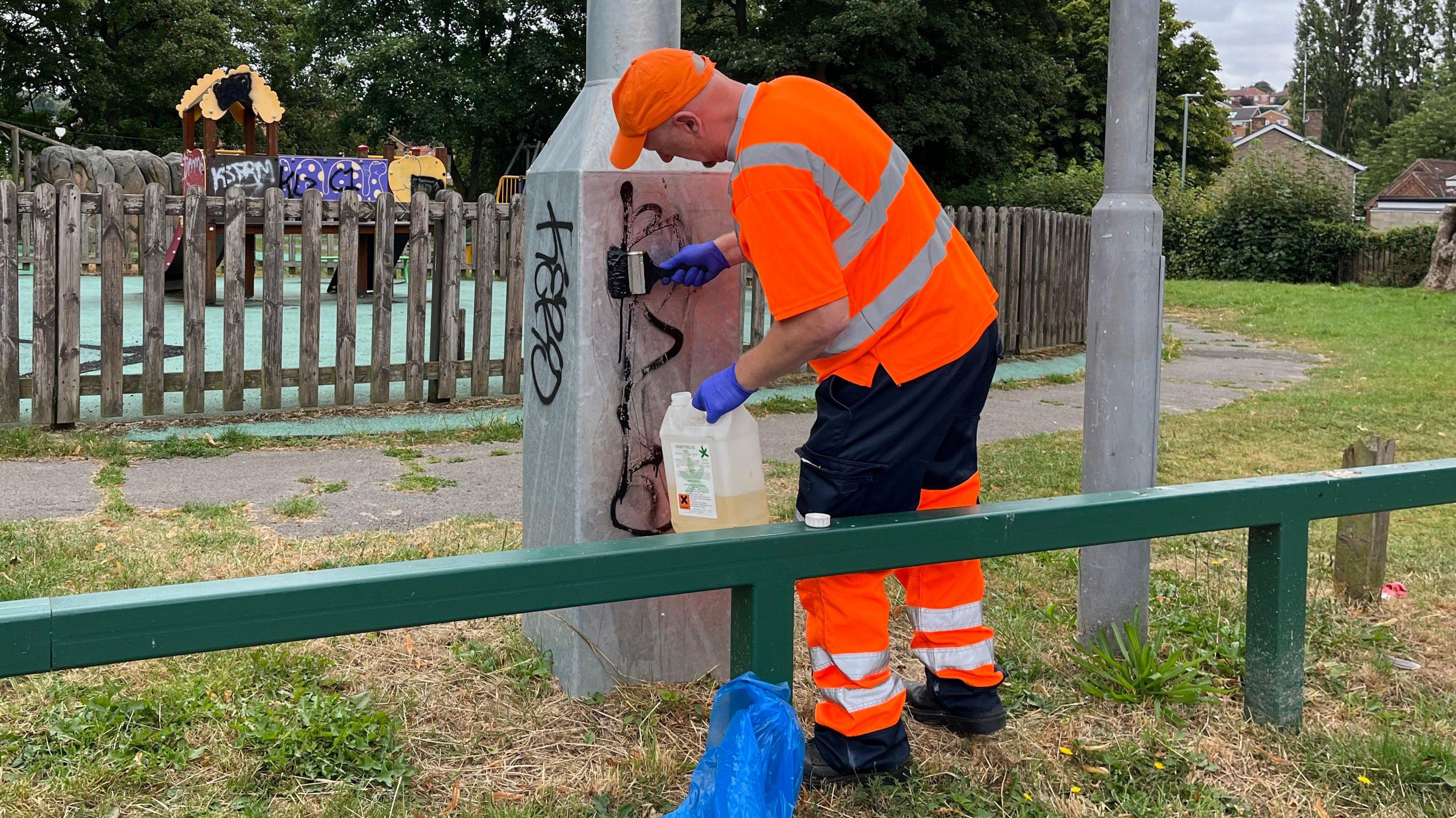 Graffiti at Church Lane Recreation Ground