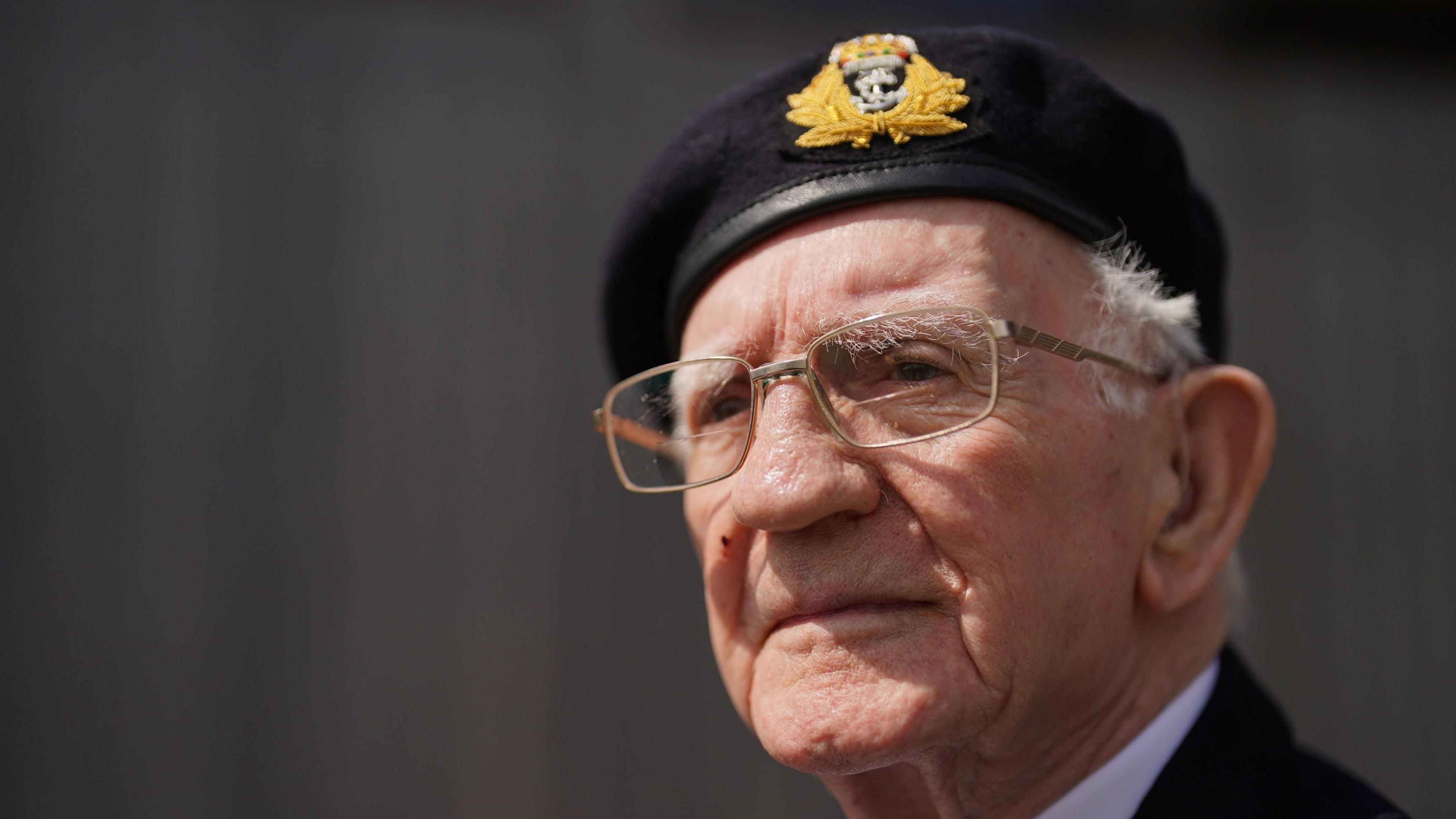 Veteran Phil Sweet at the Royal British Legion's service of remembrance