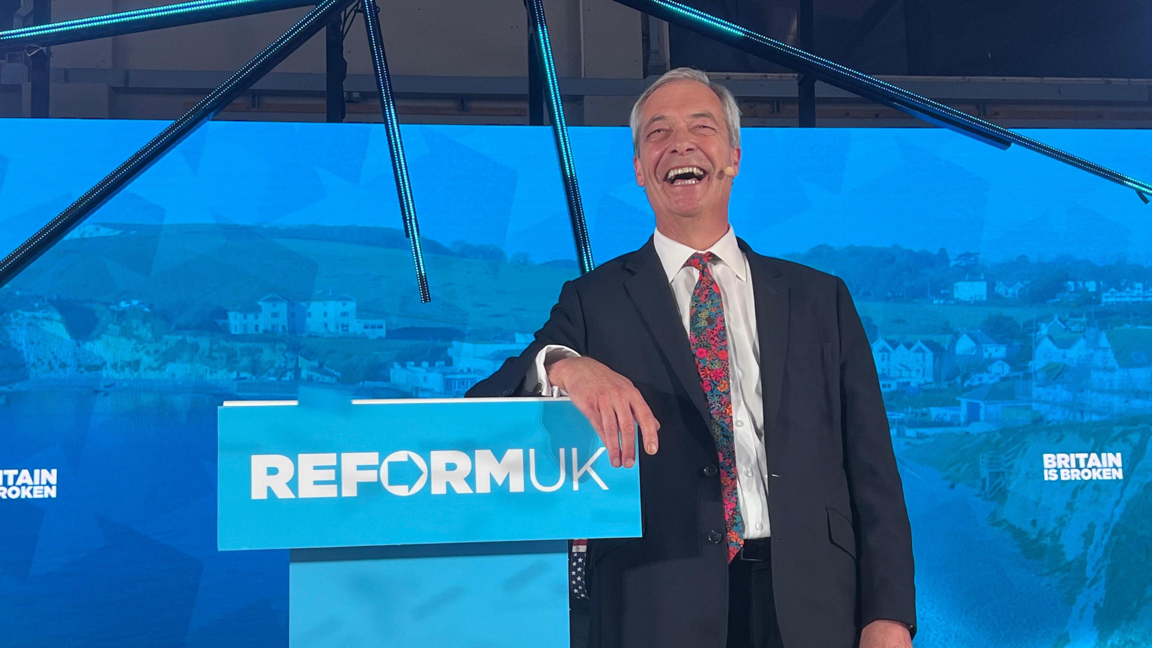 Nigel Farage kicks off Reform's local election campaign - BBC News