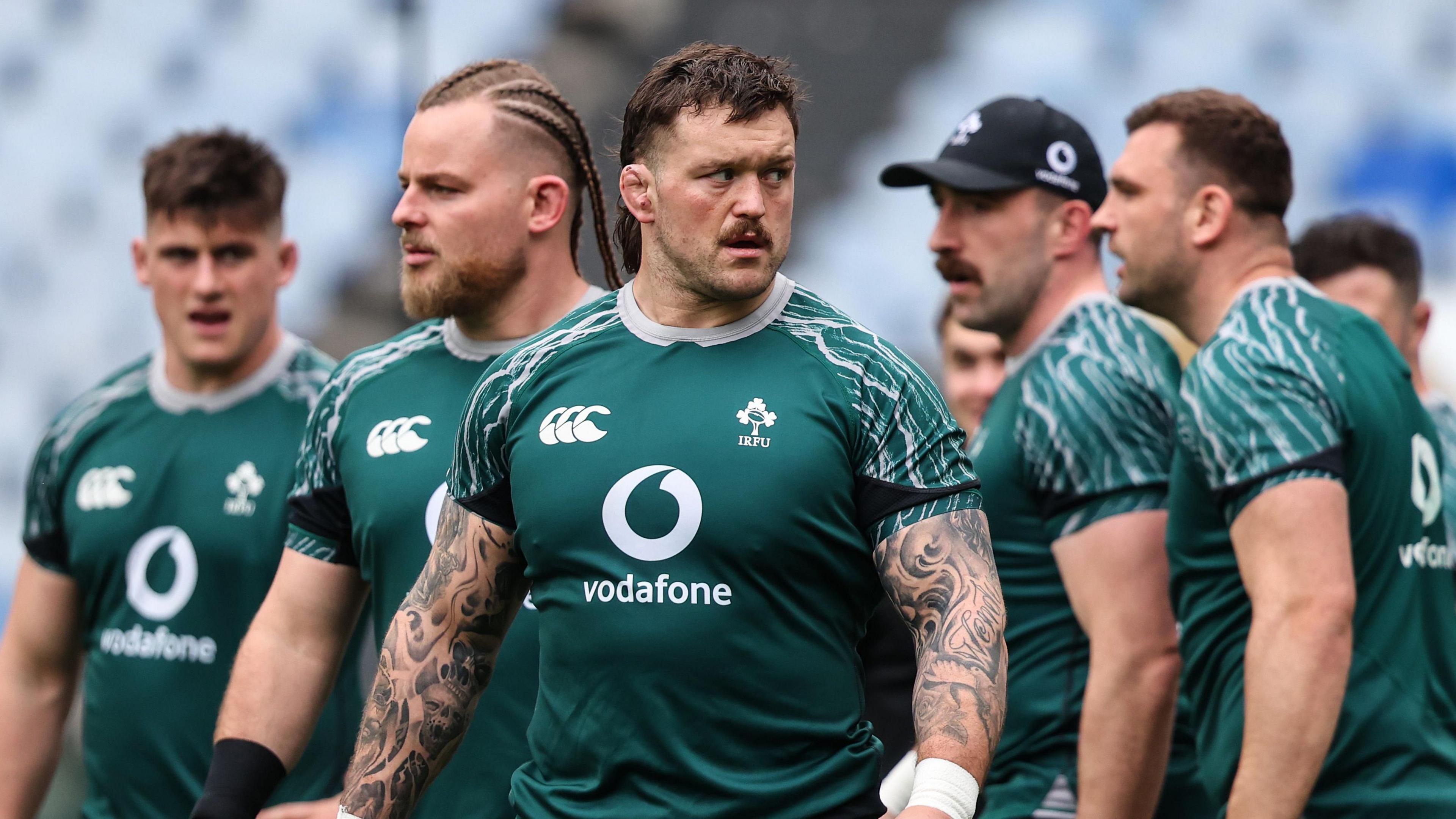 Andrew Porter and his Irish team-mates during Friday's captain's run at Stadio Olimpico 