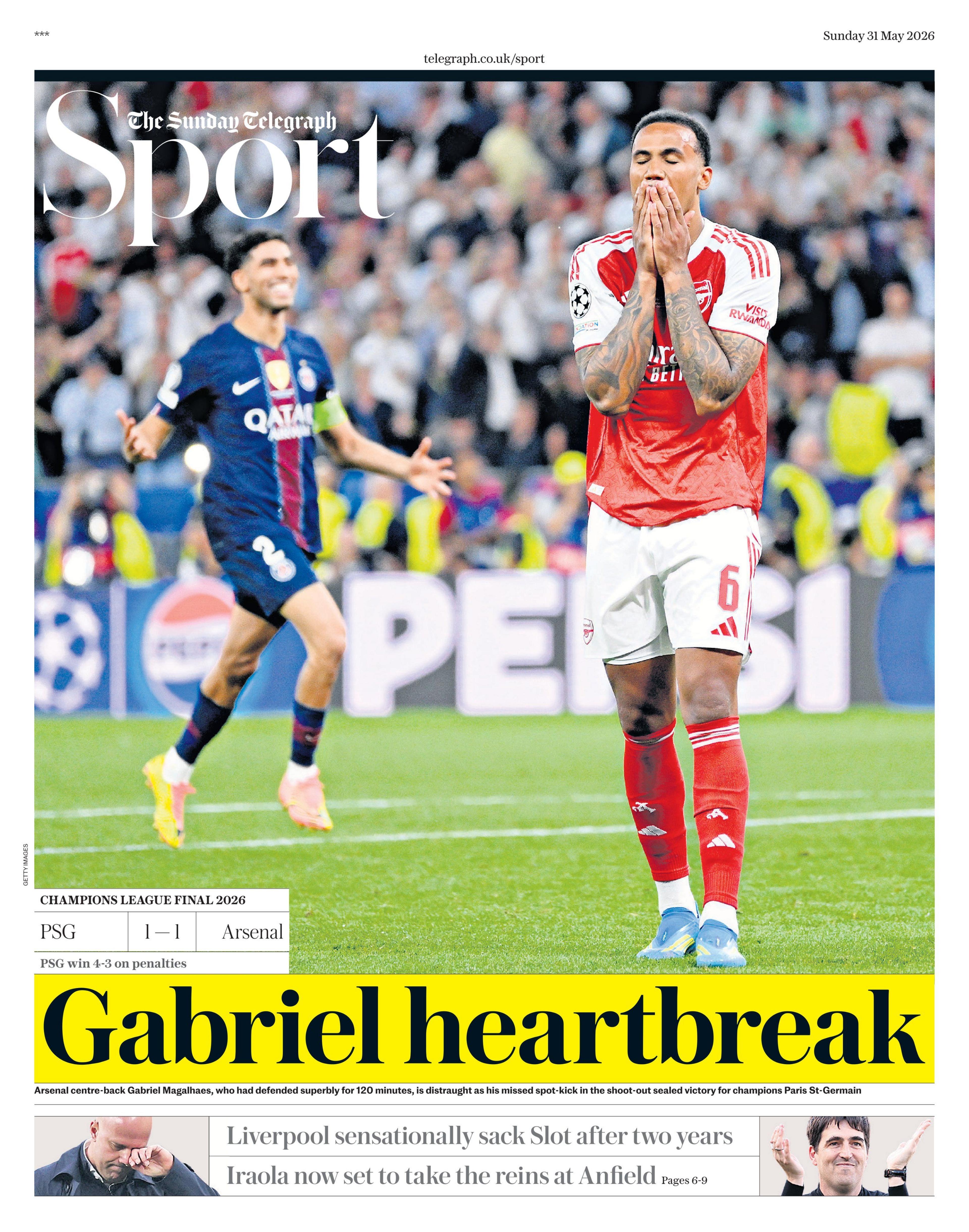 Telegraph sports section