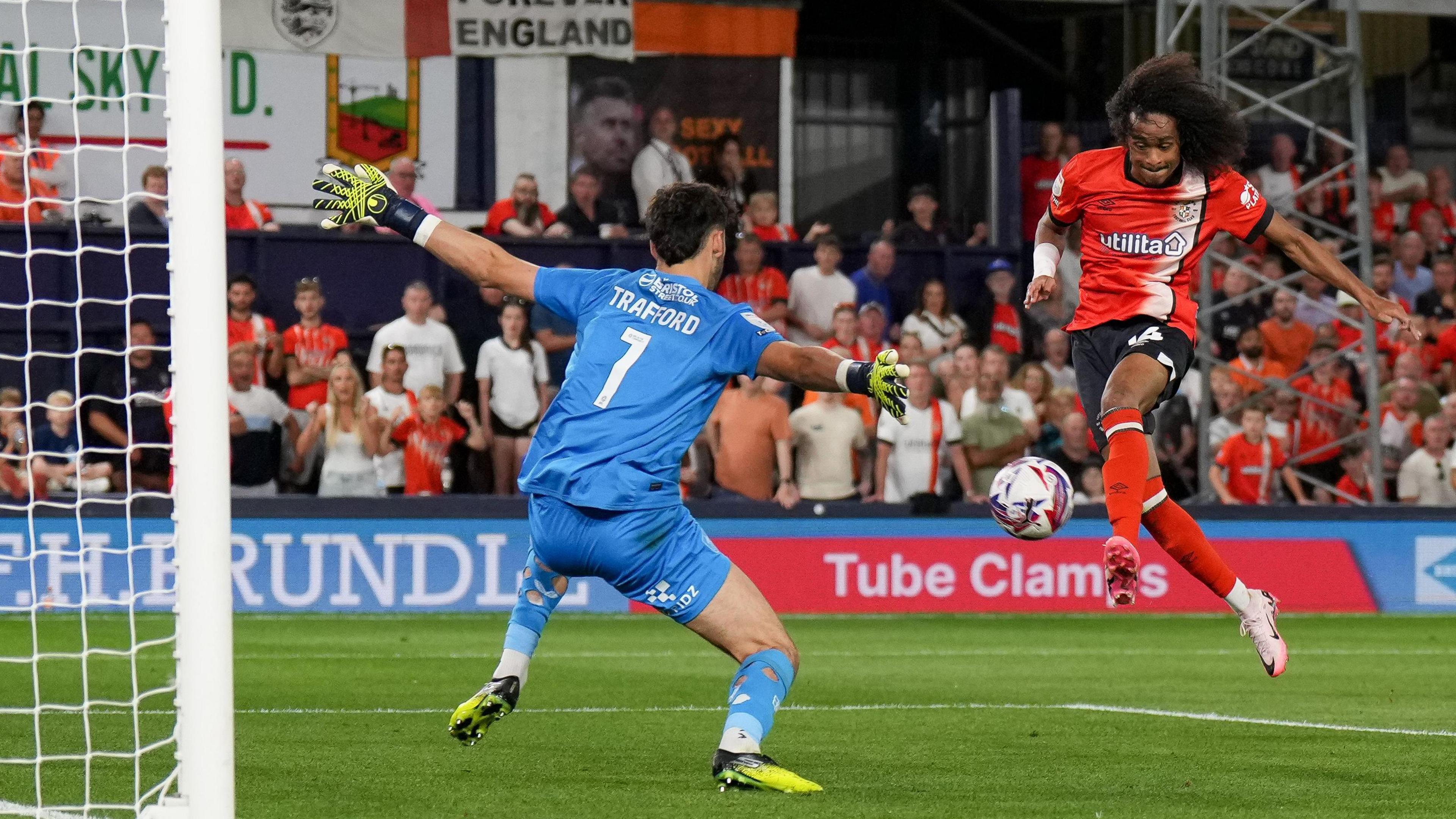 Tahith Chong scores against Burnley