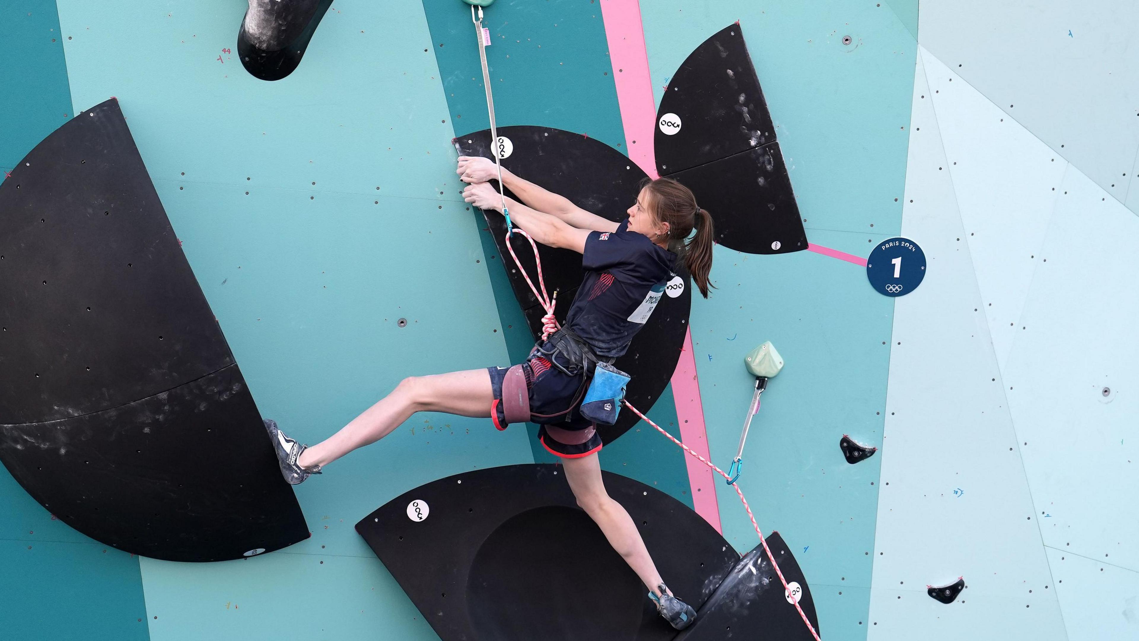 McNeice during the women's boulder and lead