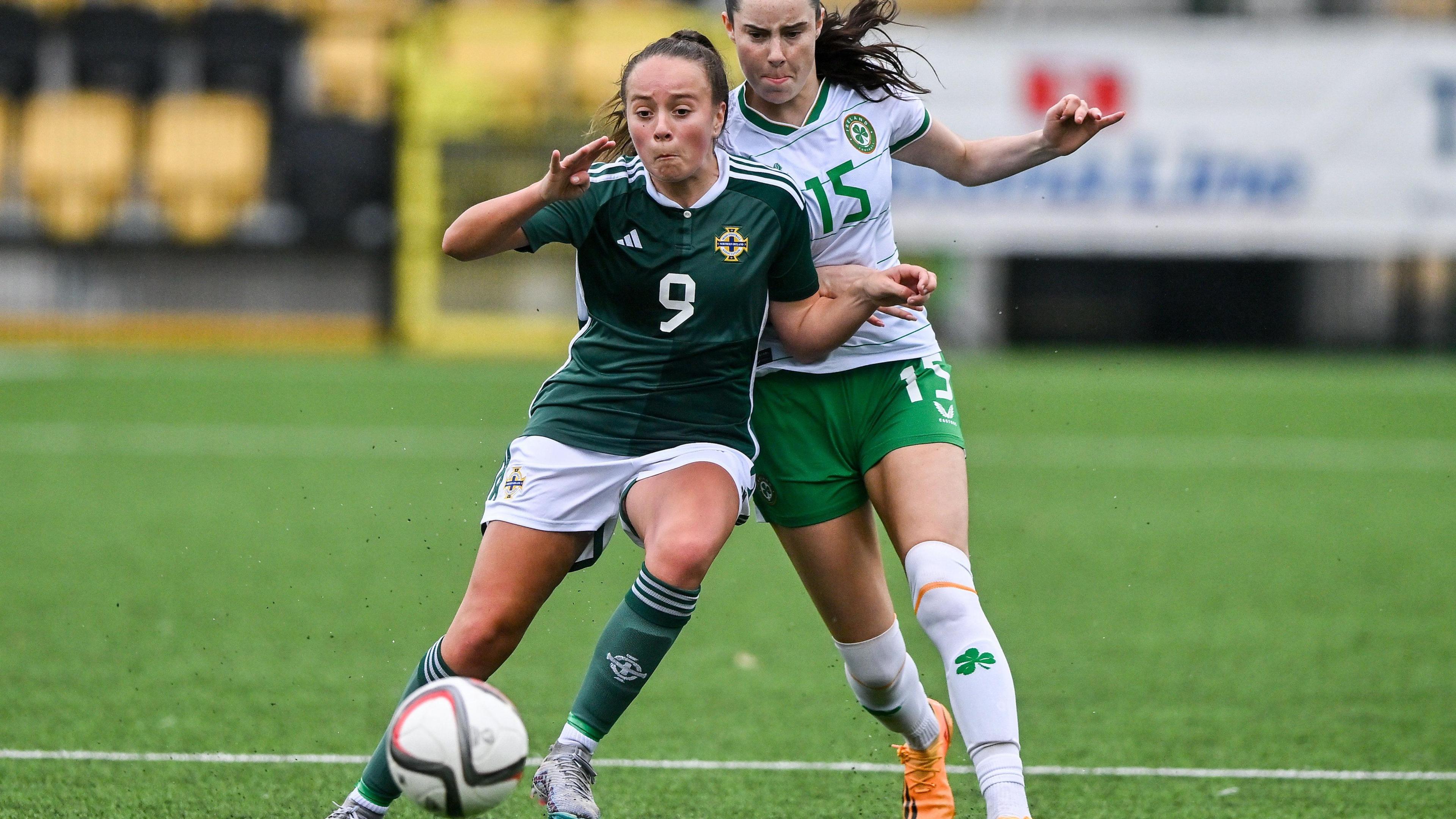 Kascie Weir in action for Northern Ireland