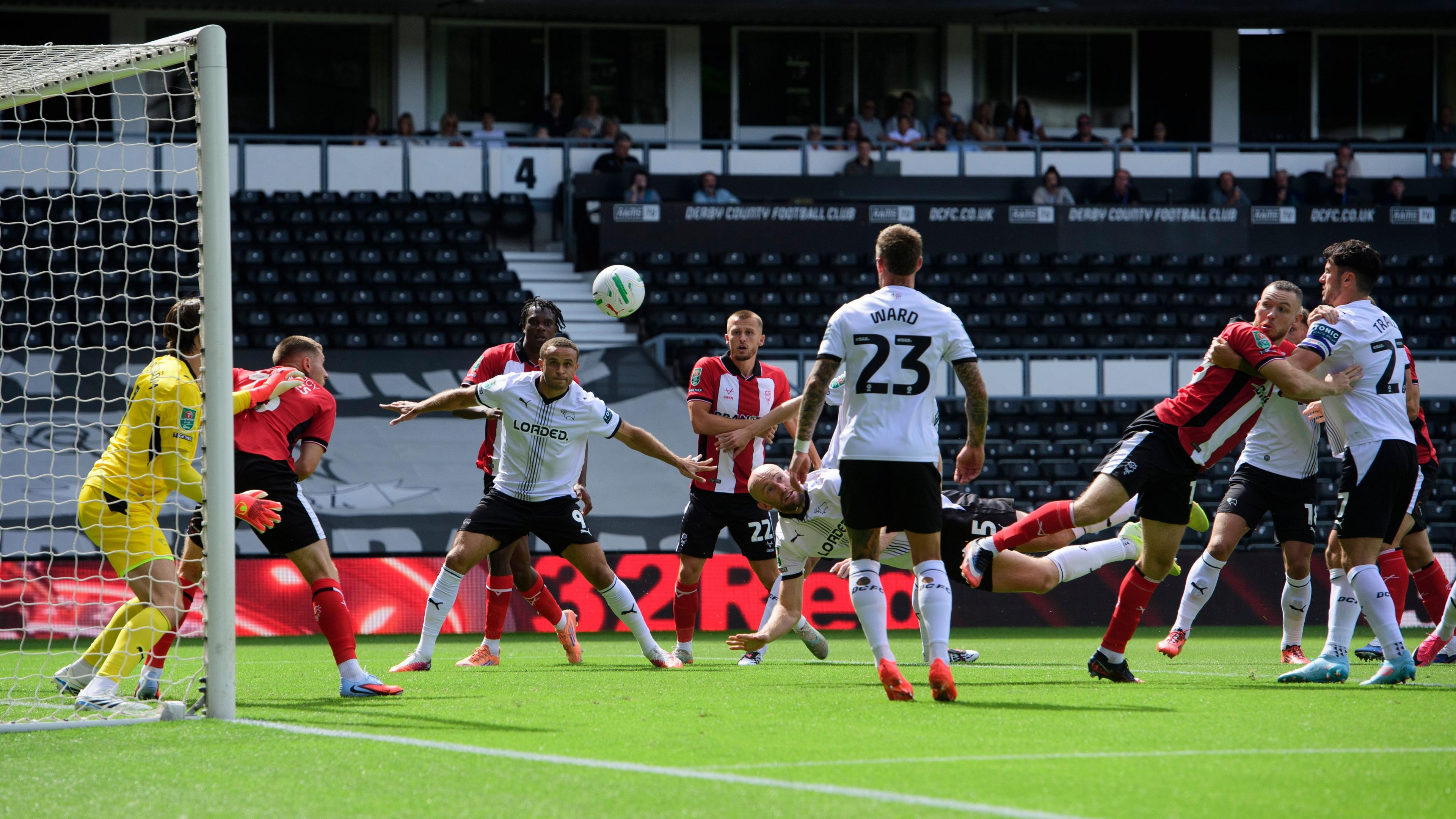 Ben House flicks a Ivan Varfolomeev corner into the net.