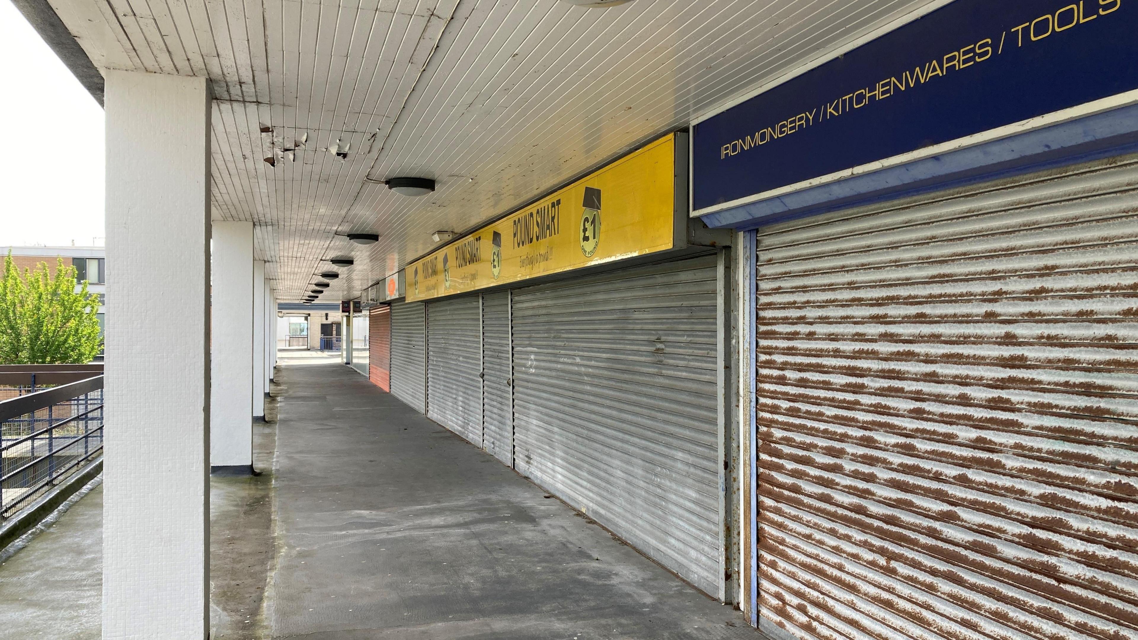 Empty shops at Billingham's West Precinct