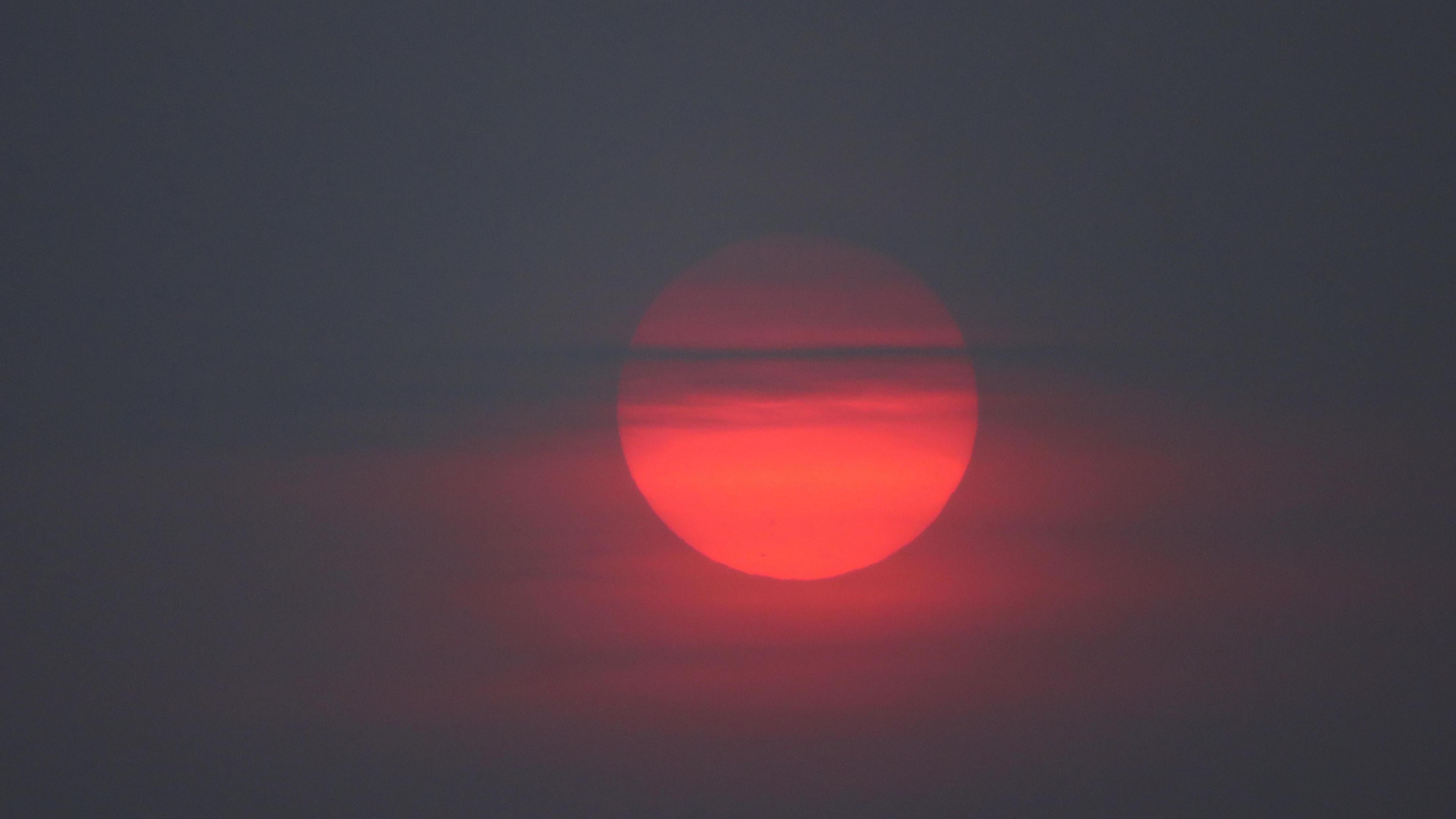 A glowing sunrise in Waldringfield, Suffolk