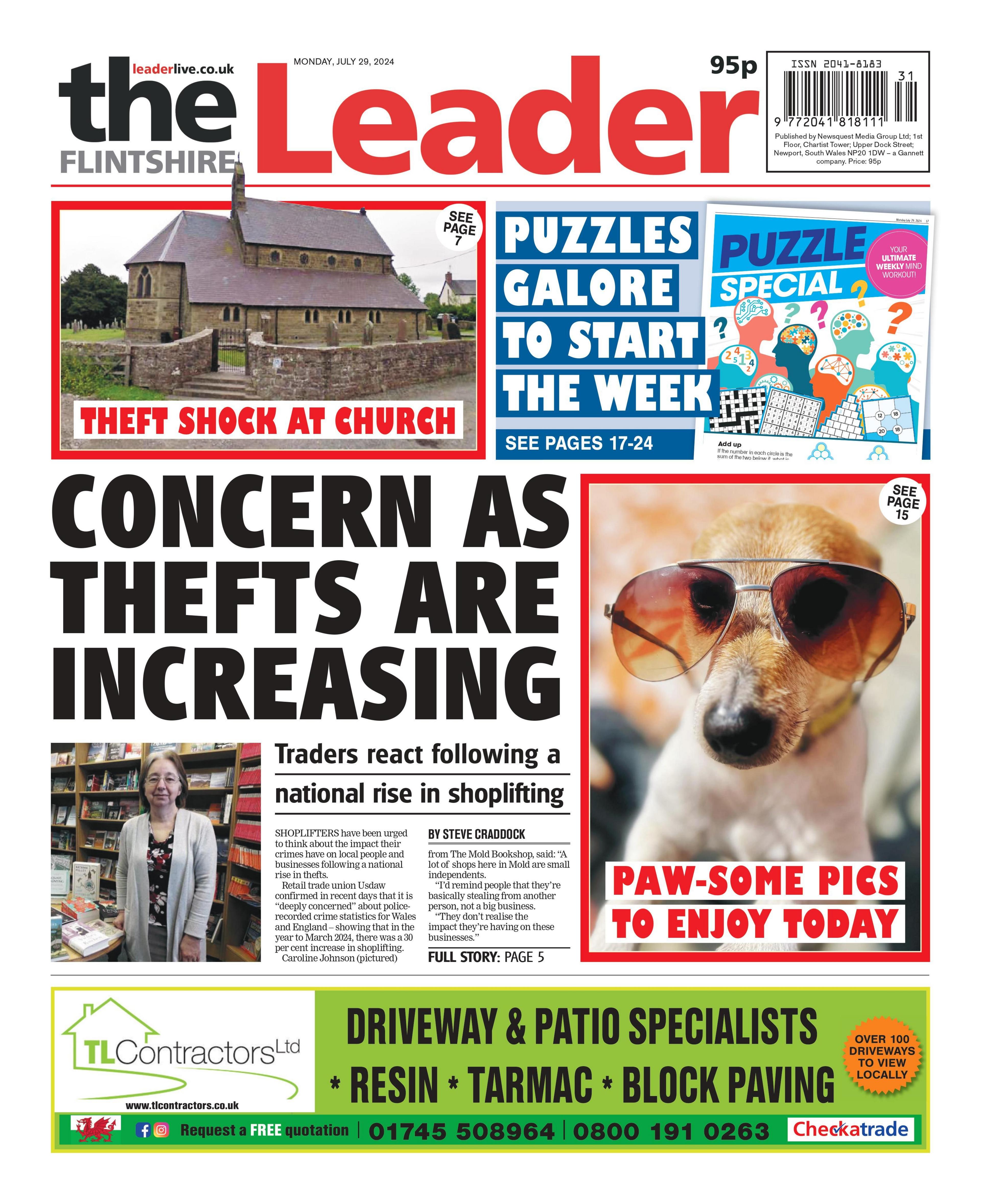 The Flintshire Leader front page