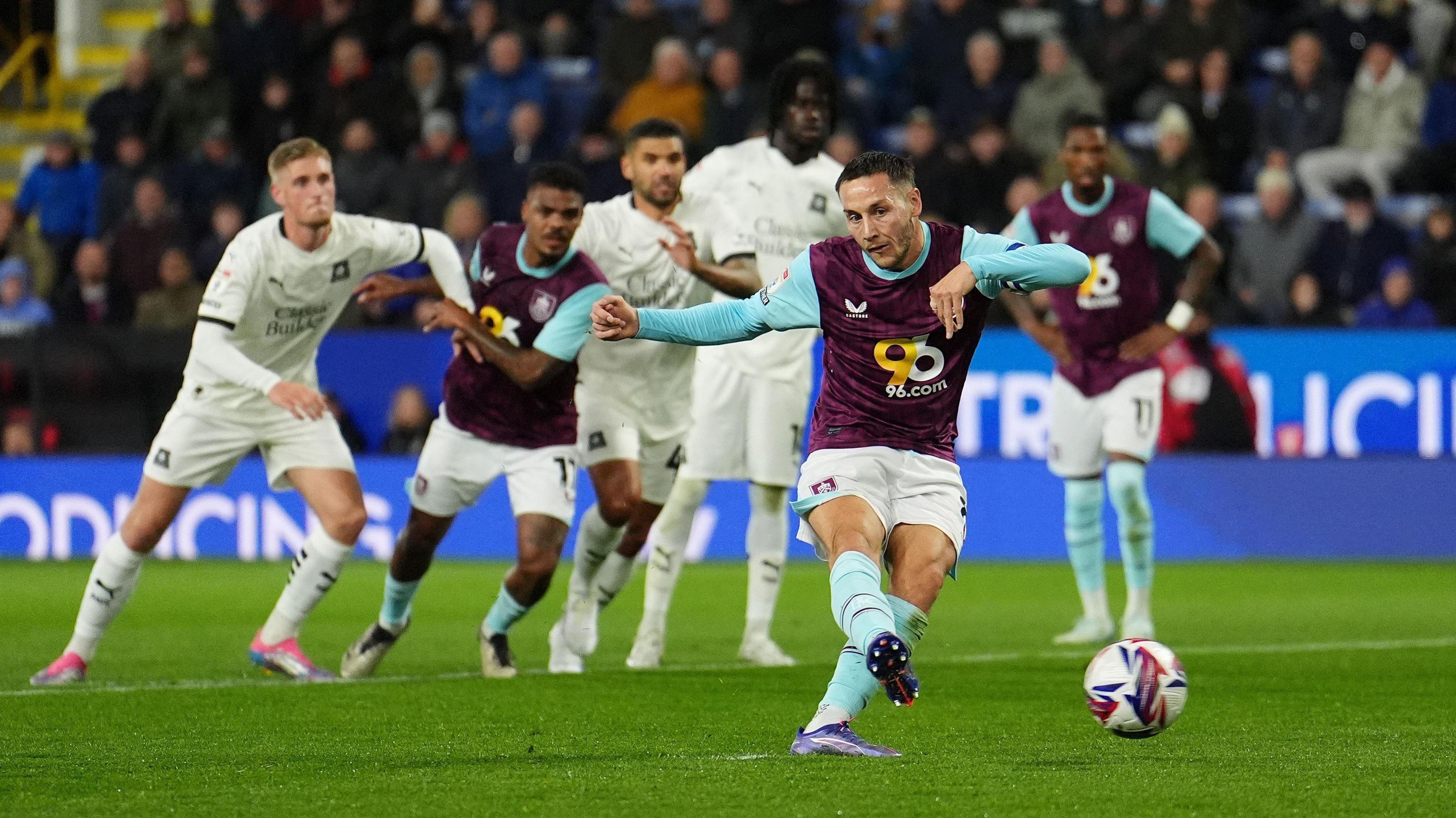 Josh Brownhill scores for Burnley against Plymouth