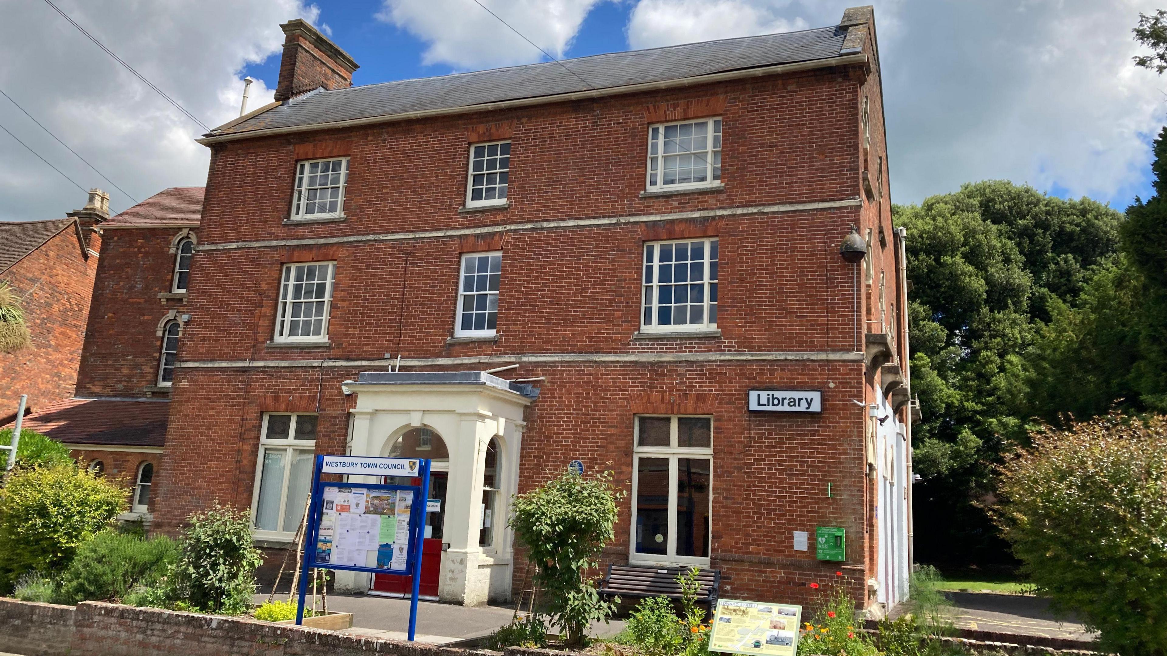 The town library and town council board