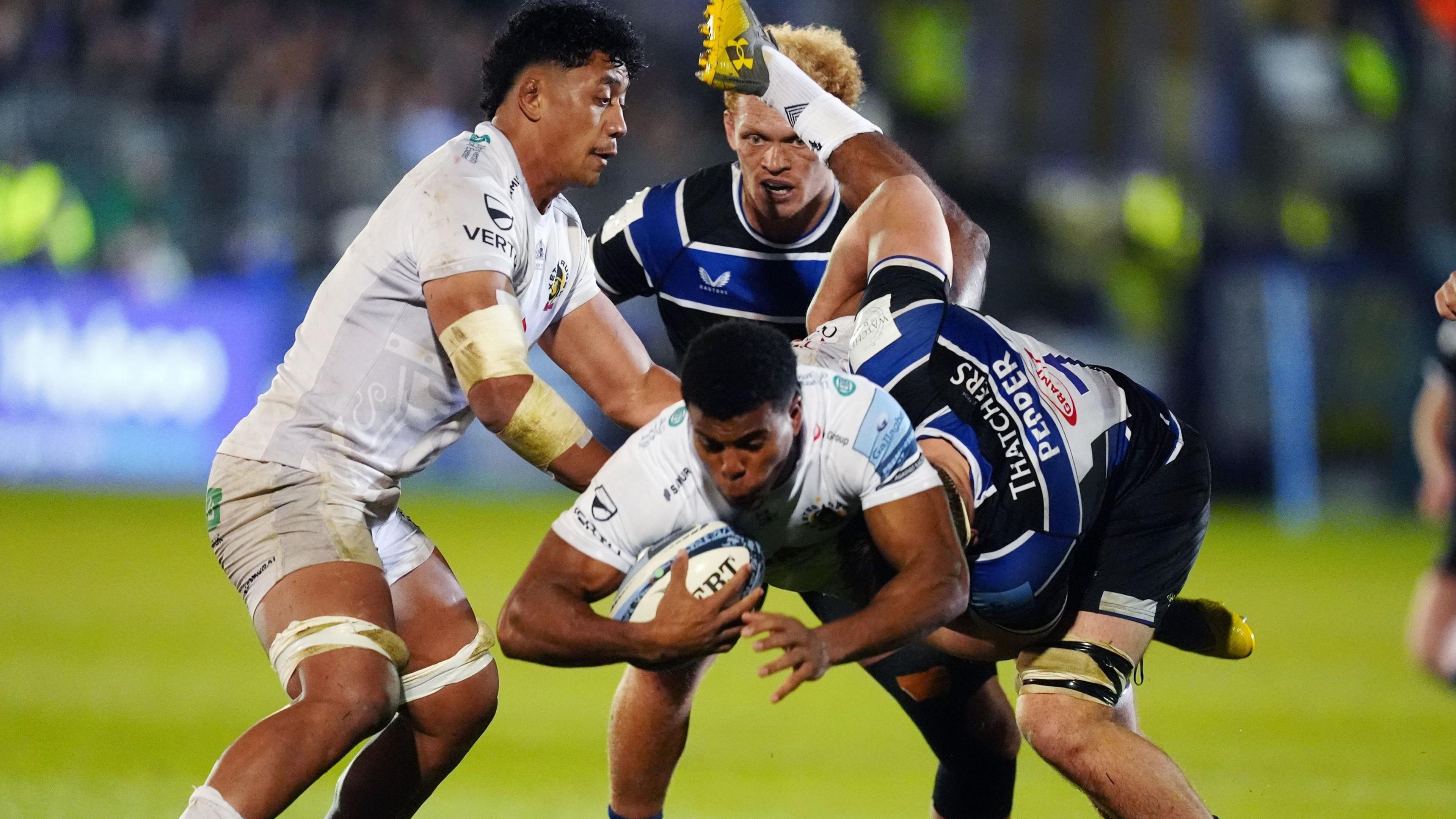 Action from Bath v Exeter