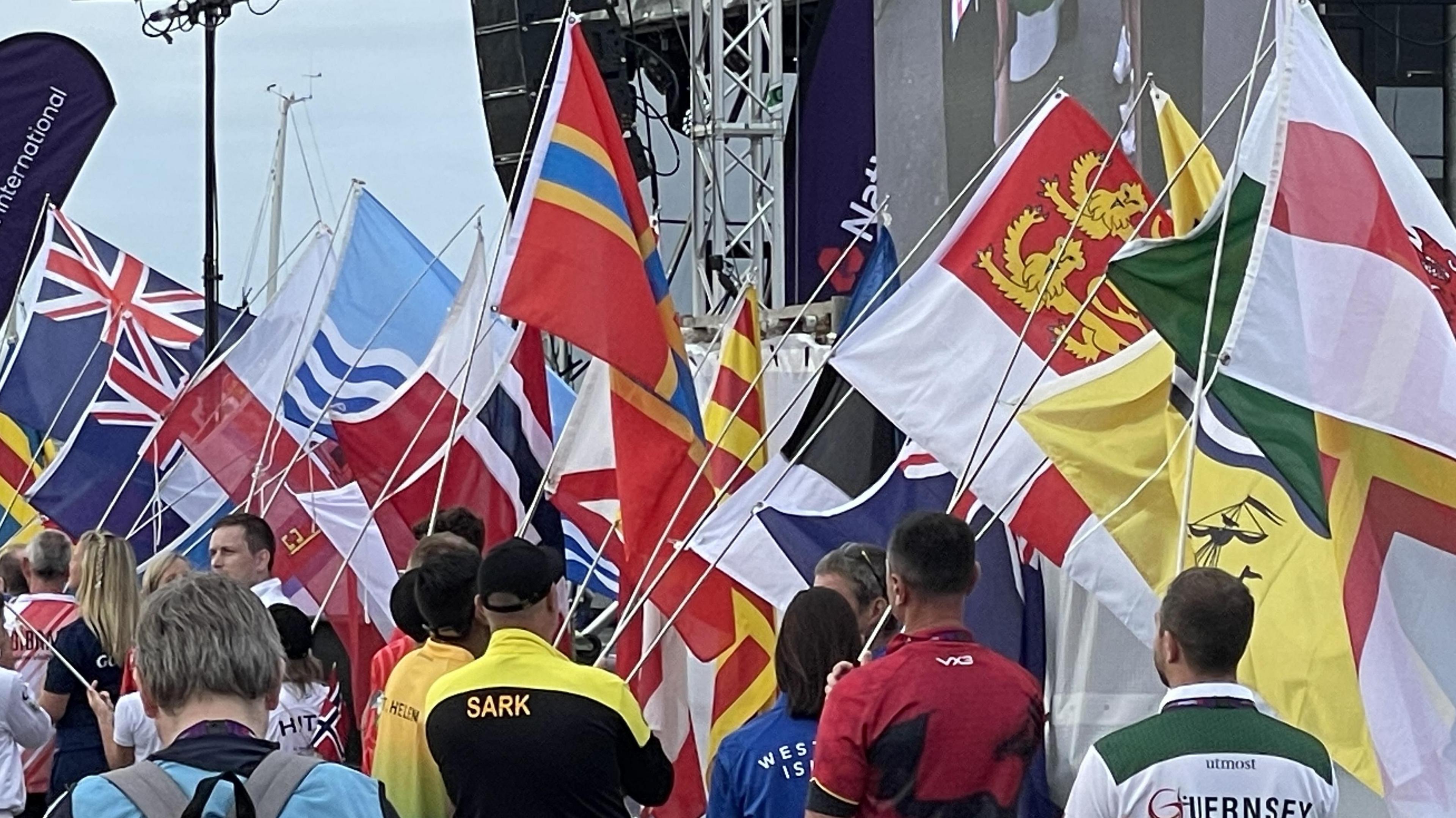 Island Games teams flags