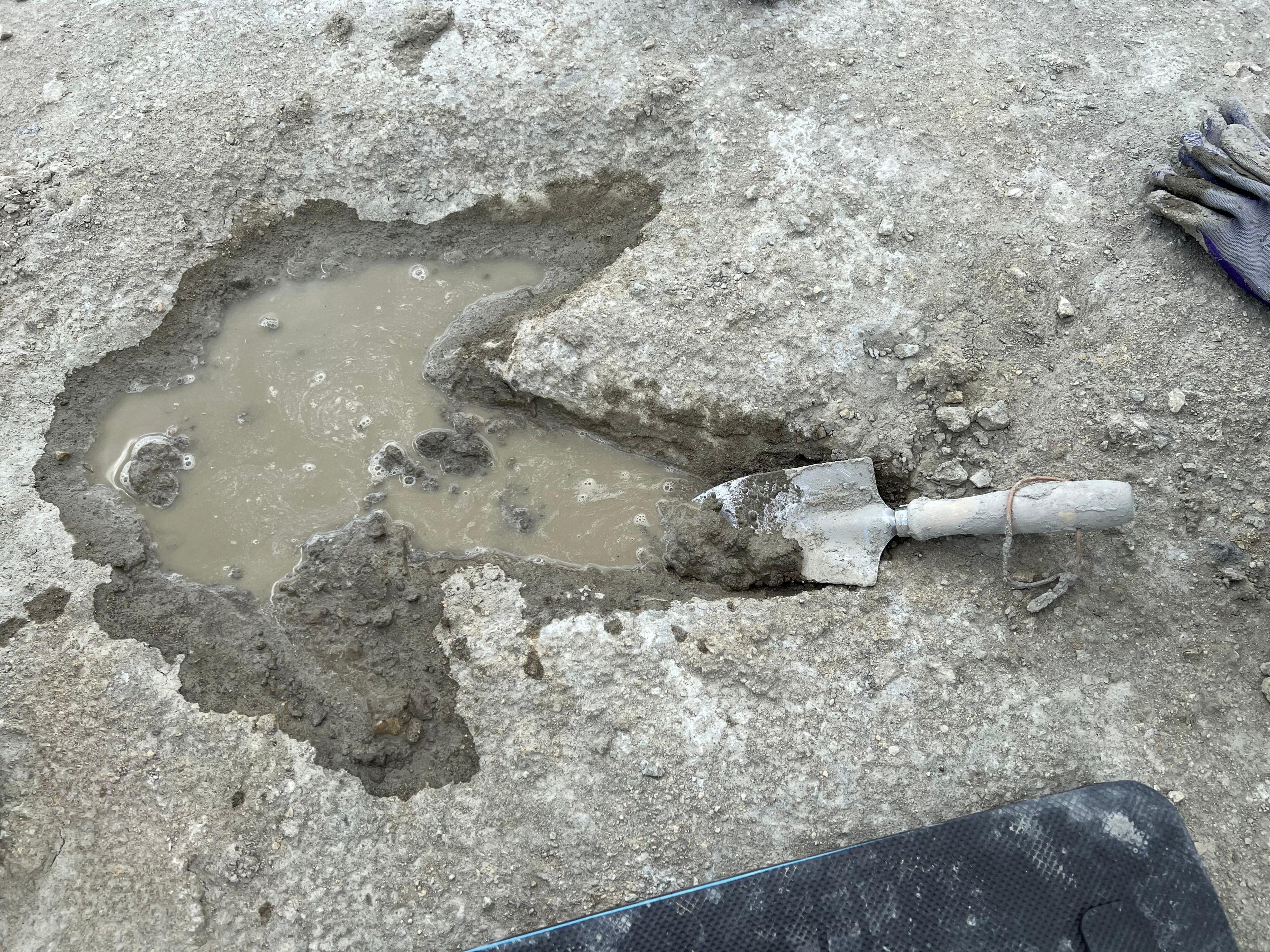 University of Birmingham on 03 January 2025 shows a dinosaur footprint found at Dewars Farm Quarry in Oxfordshire, Britain