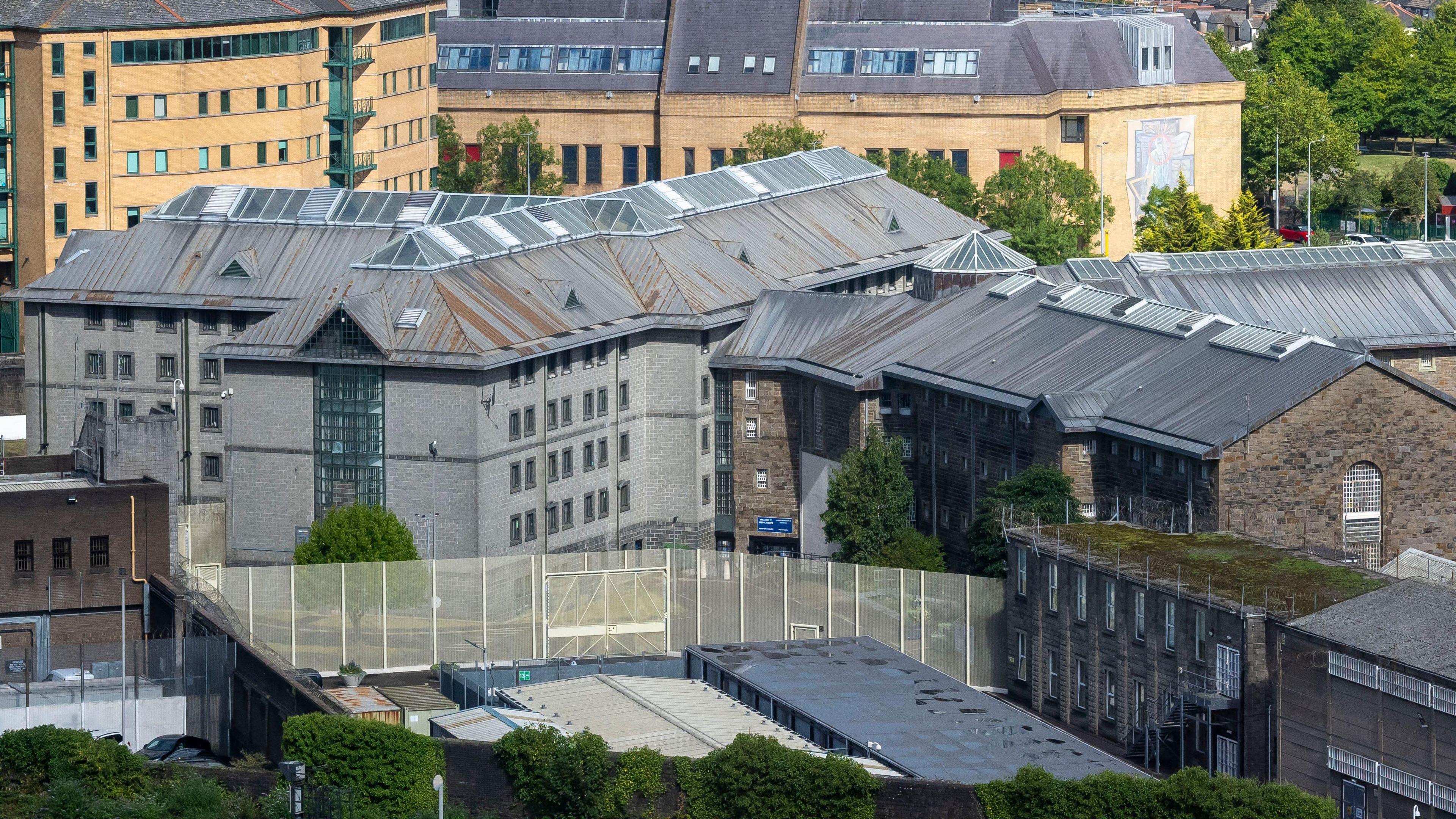 A general view of Cardiff Prison on September 7, 2022 in Cardiff, Wales.