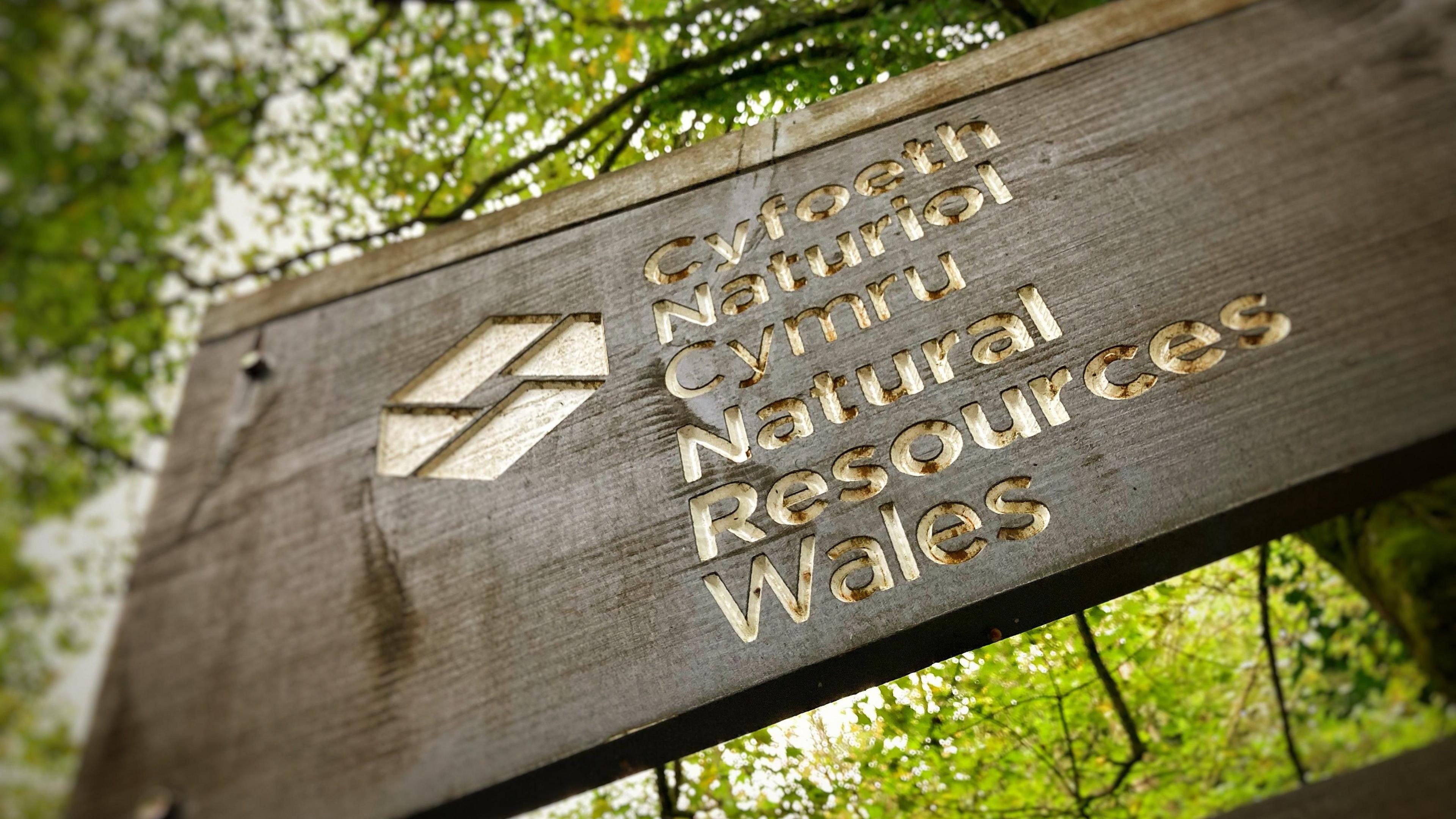 Natural Resources Wales sign.