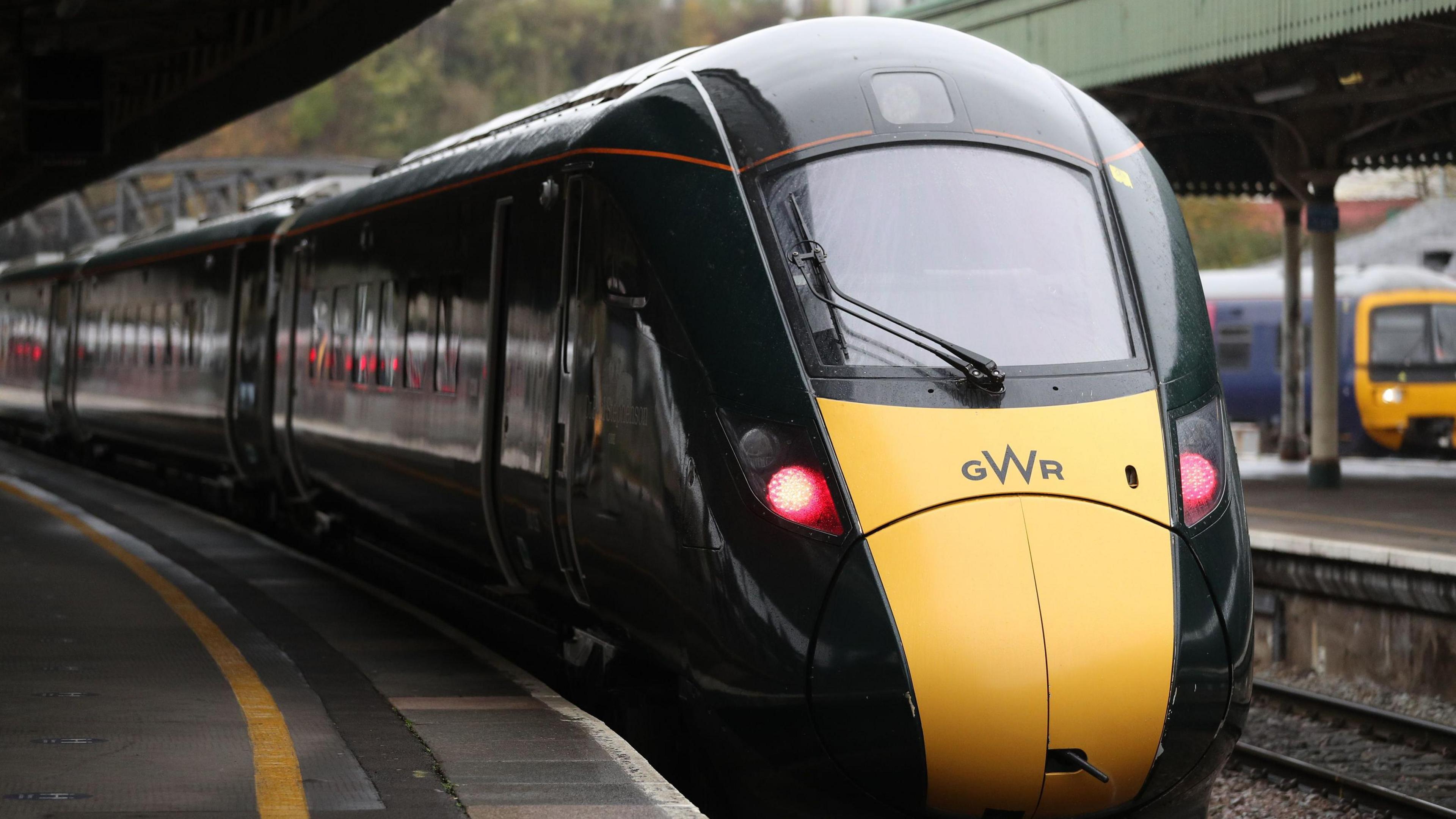 A Great Western Railway service arriving into a station