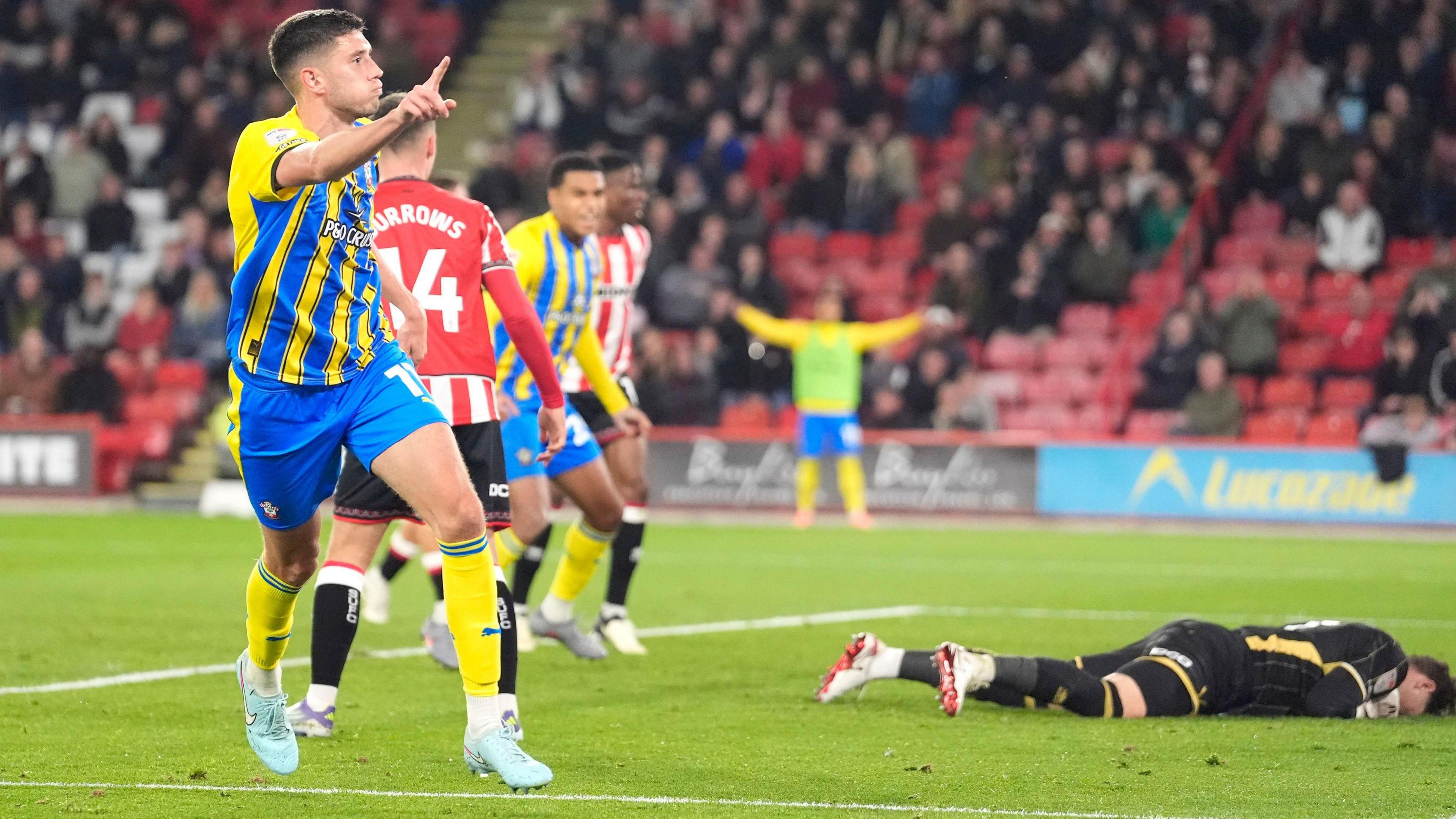 Southampton celebrate scoring