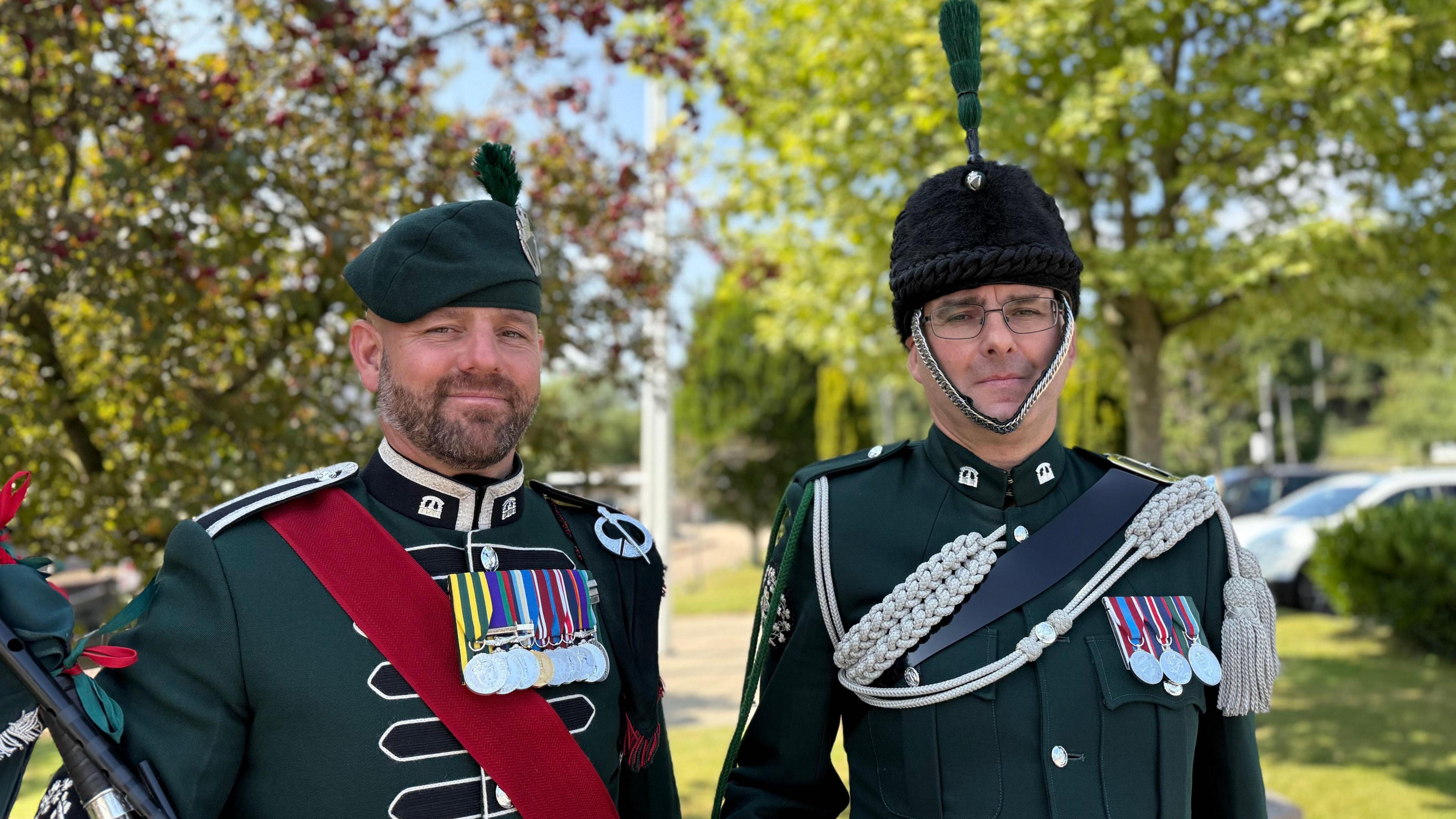 Two soldiers from the 2nd Battalion Royal Irish Regiment 