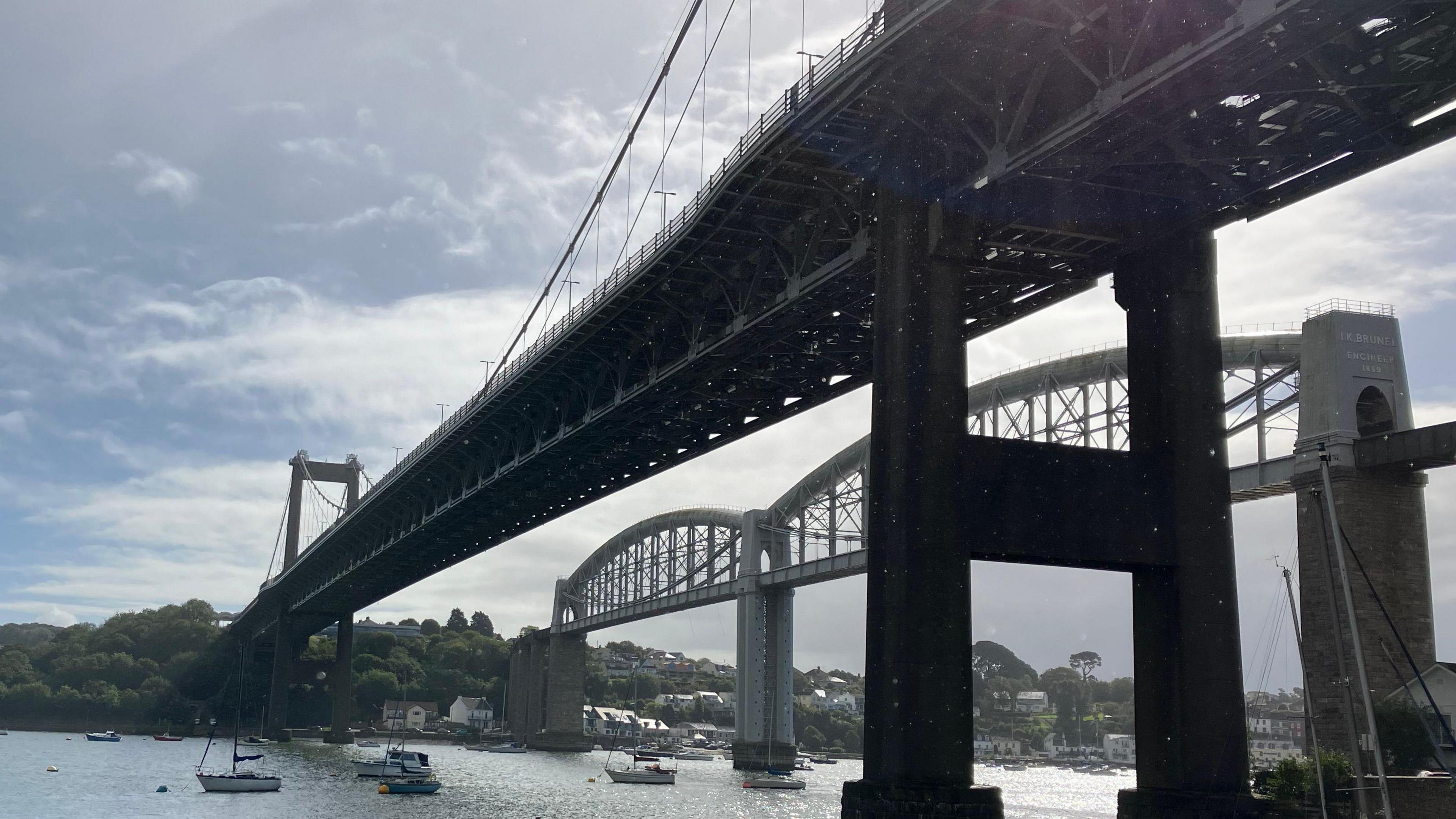 Two bridges over a river