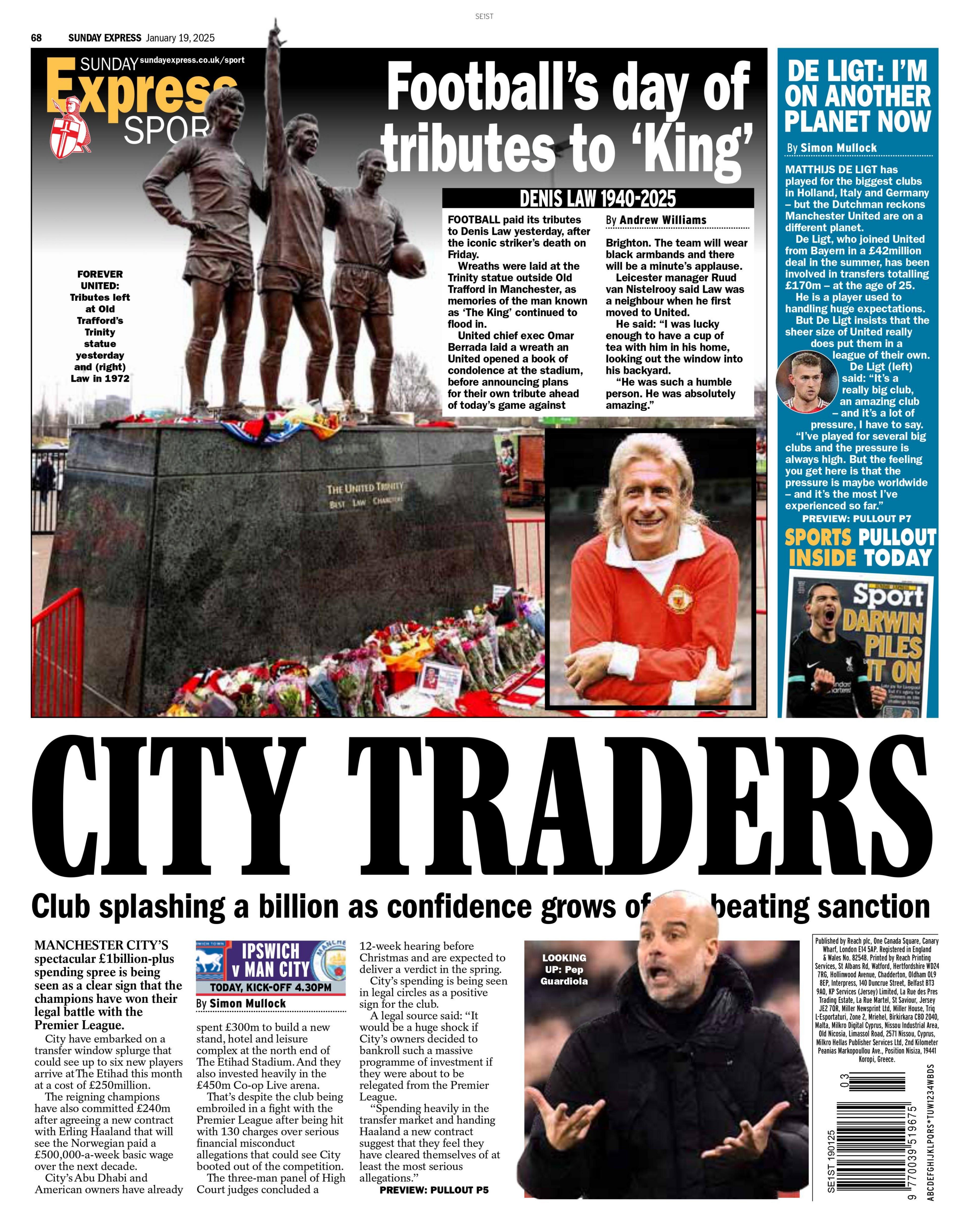 Sunday Express back page