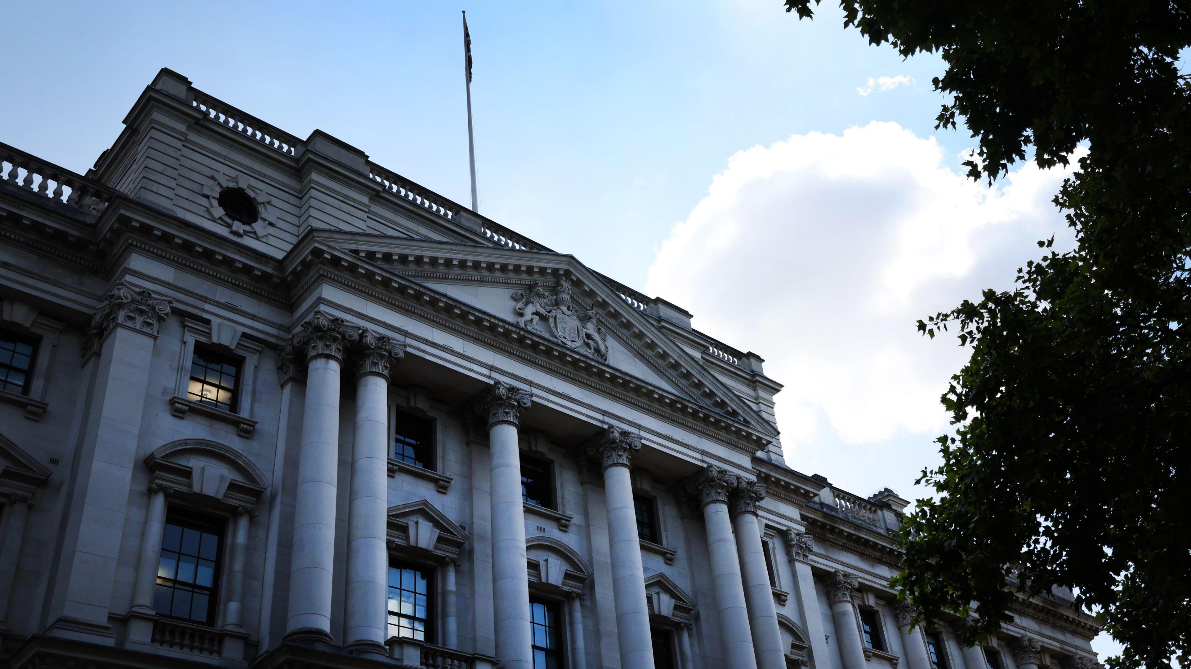 Photo of the Treasury building in London