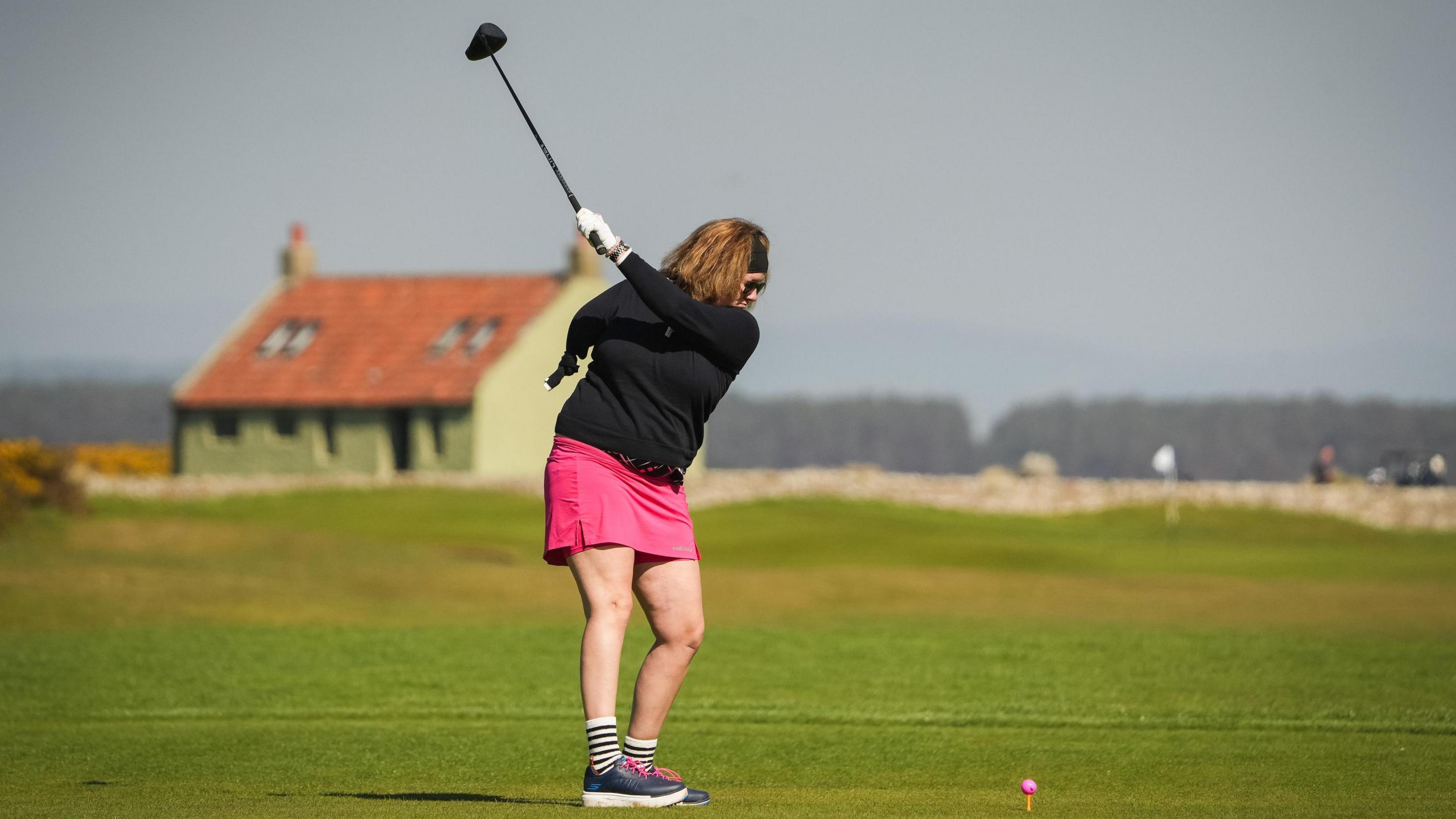 Lucy Leatham plays a drive 